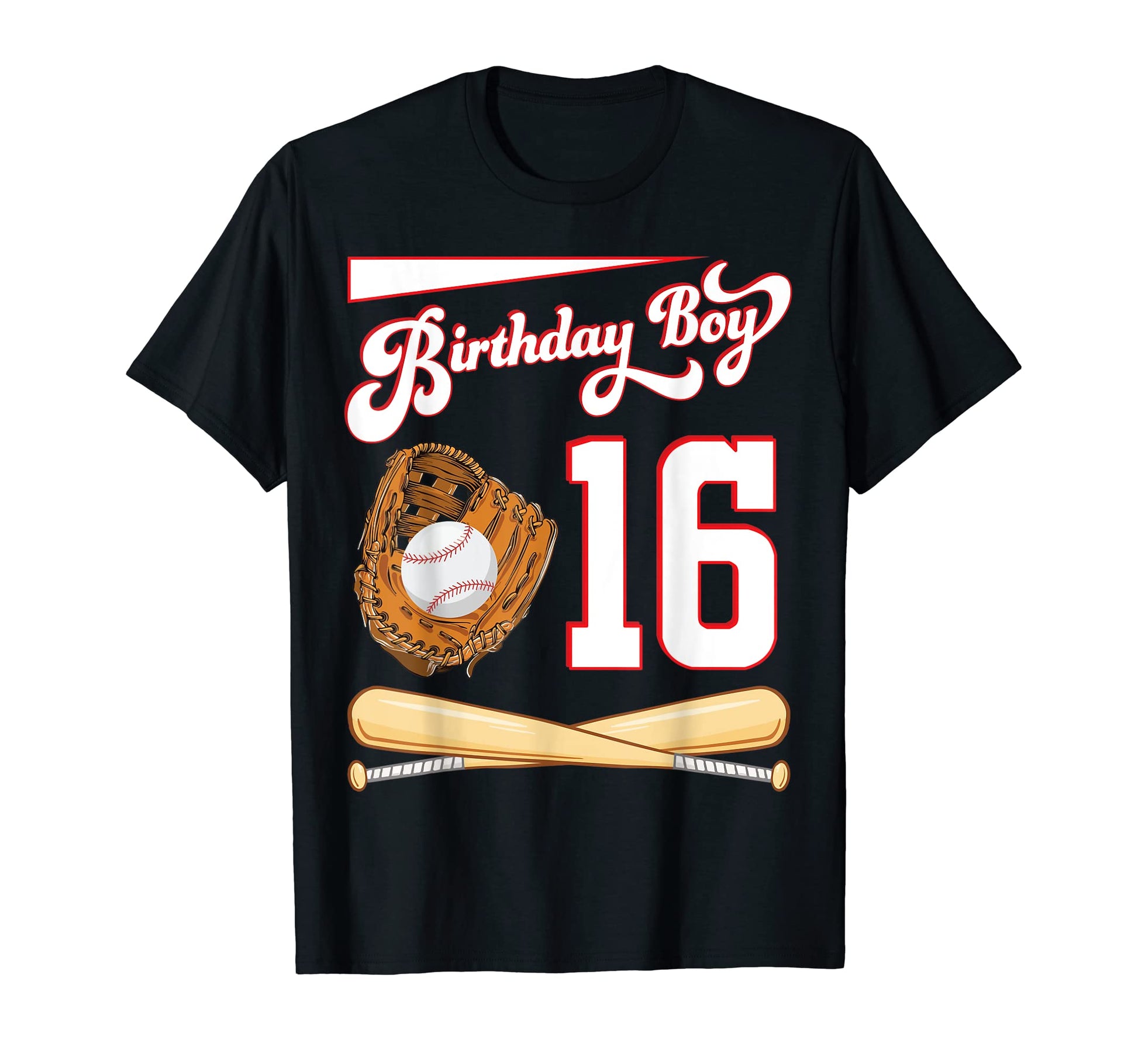 Happy Birthday Baseball Player 16 Years T-Shirt - Unique Graphic Men Women - T-Shirt, Sweatshirt, Hoodie
