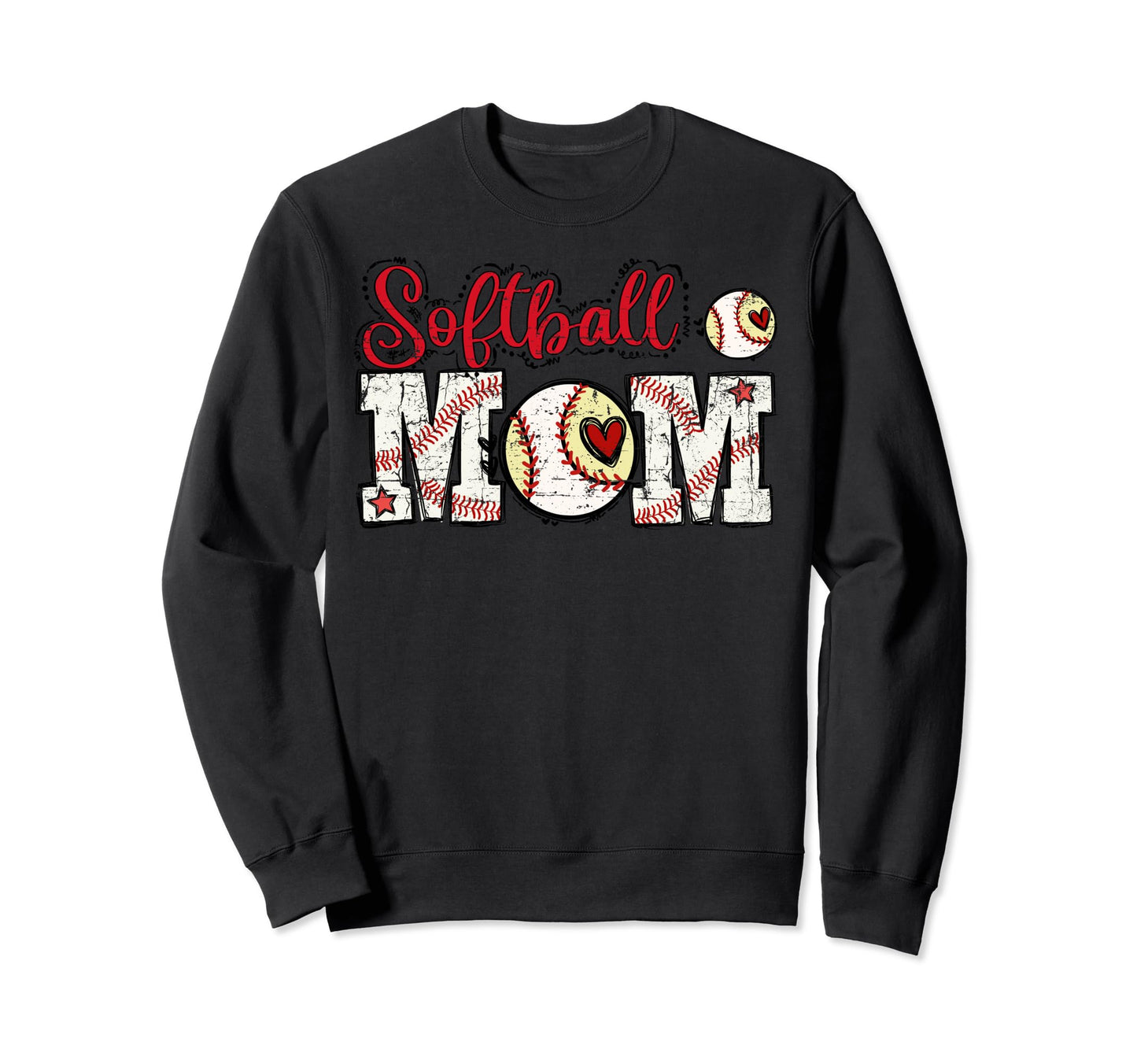 Softball Mom Mothers Day Mom Sweatshirt - Minimalist Print Men Women - T-Shirt, Sweatshirt, Hoodie