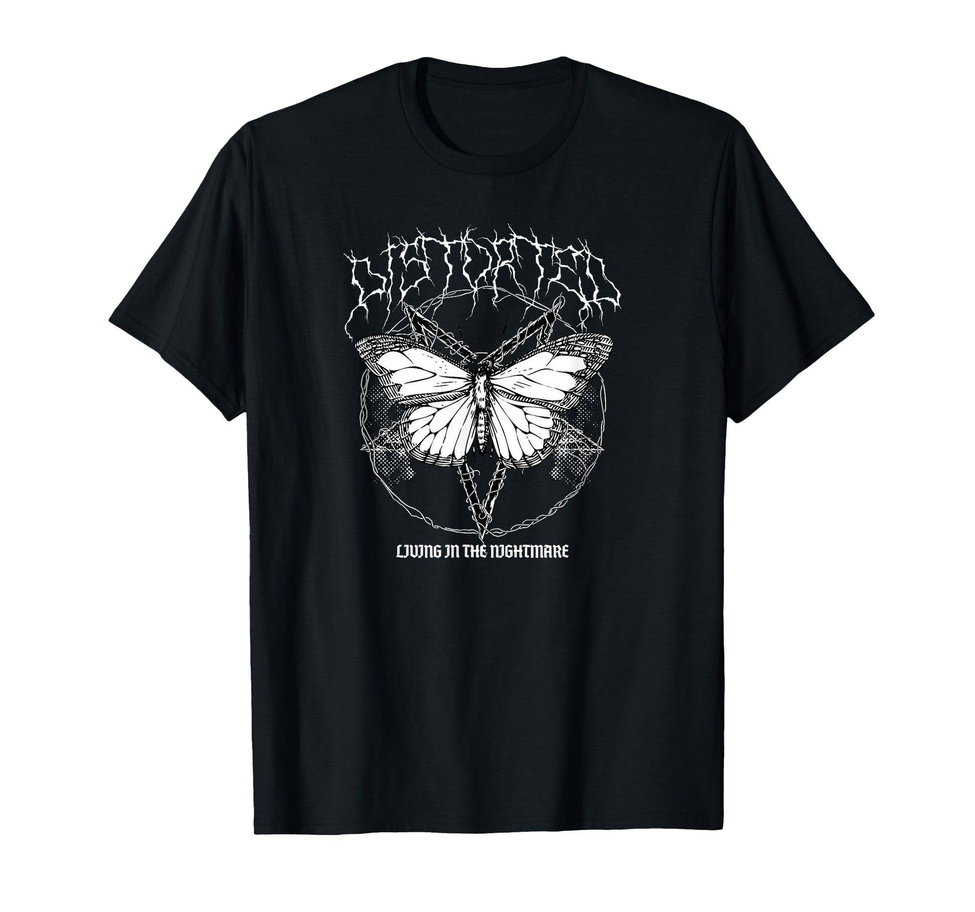Butterfly Edgy Y2K Grunge Aesthetic T-Shirt - Custom Art Print for Adults - T-Shirt, Sweatshirt, Hoodie