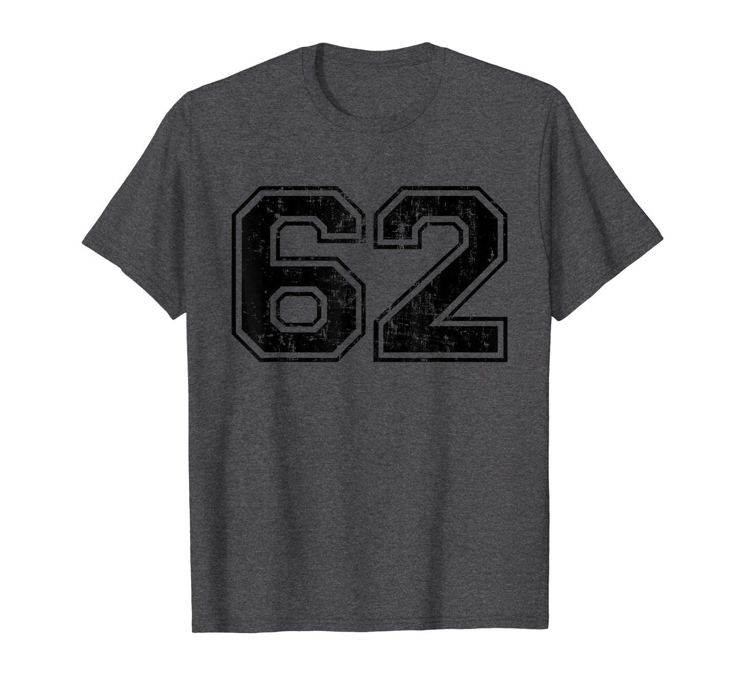 Number 62 Varsity Distressed Sport T-Shirt - Trendy Graphic for Adults - T-Shirt, Sweatshirt, Hoodie