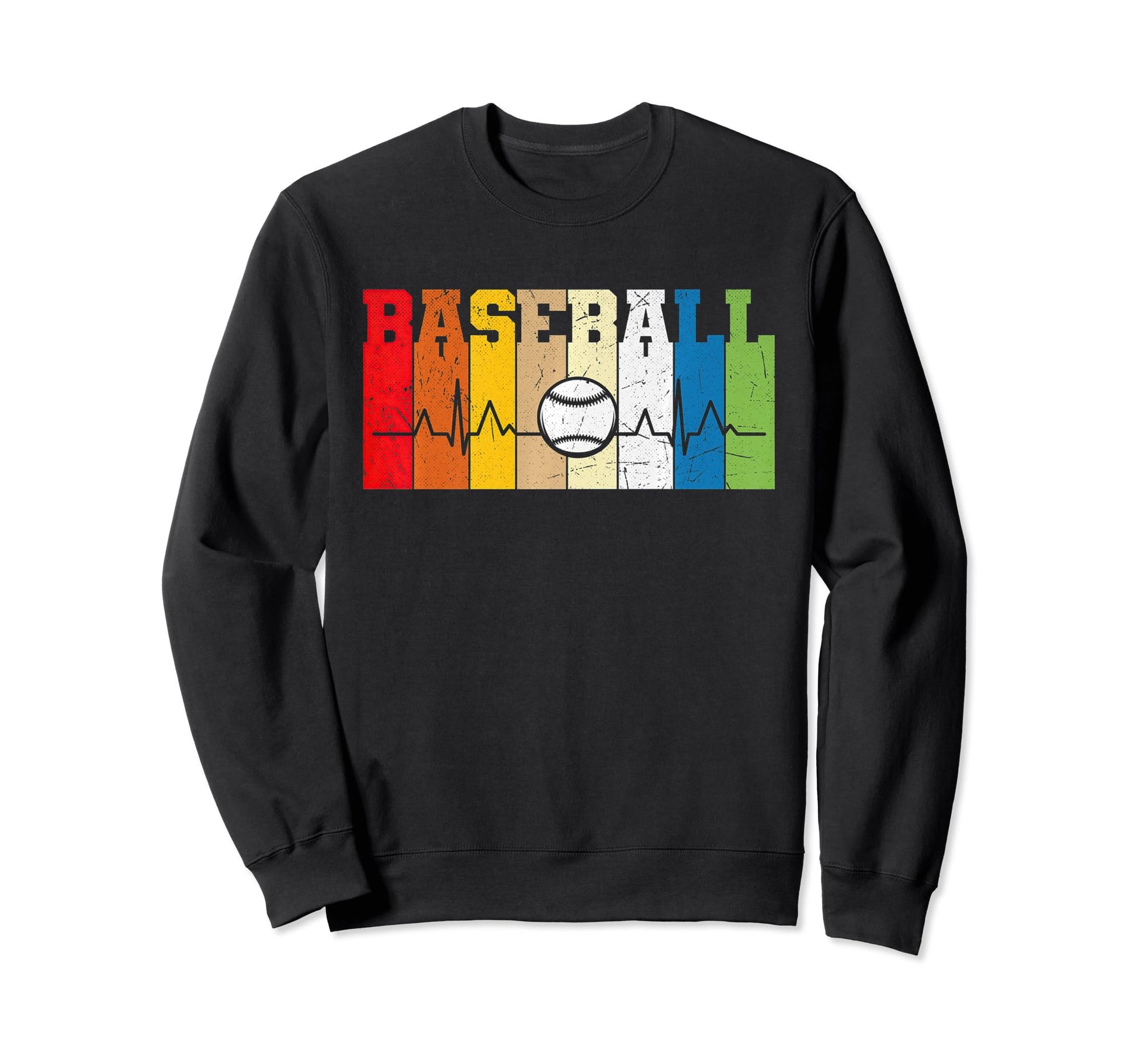 Funny Baseball Heart Beat Sport Sweatshirt - Graphic Print for Adults - T-Shirt, Sweatshirt, Hoodie