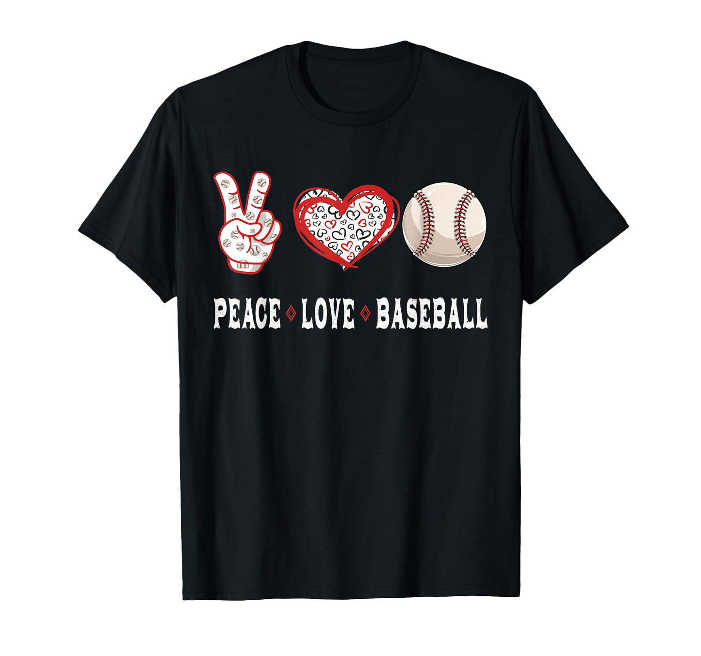 Baseball Lovers Player Fans Peace T-Shirt - Fun Novelty Design Men Women - T-Shirt, Sweatshirt, Hoodie