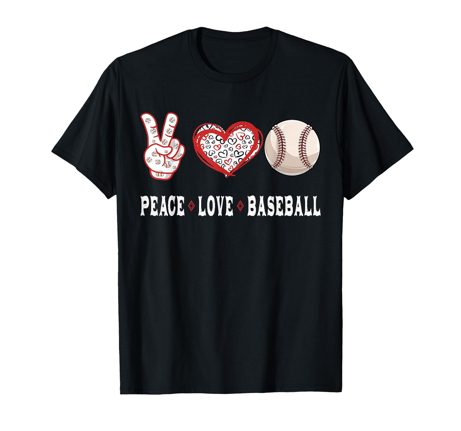 Baseball Lovers Player Fans Peace T-Shirt - Fun Novelty Design Men Women - T-Shirt, Sweatshirt, Hoodie