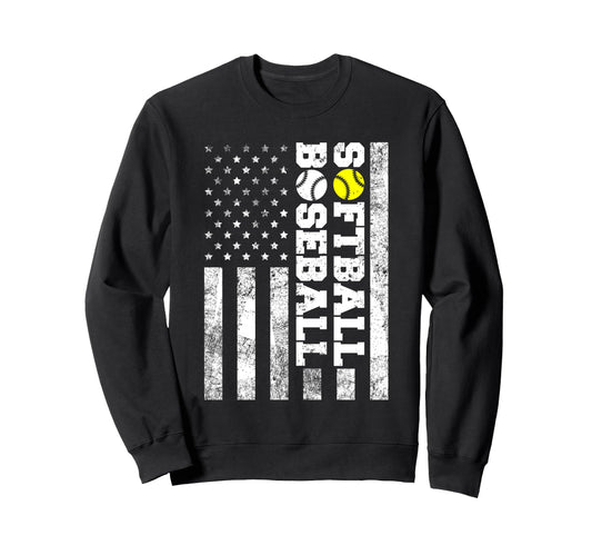 American Distressed Flag Funny Sweatshirt - Aesthetic Graphic for Adults - T-Shirt, Sweatshirt, Hoodie