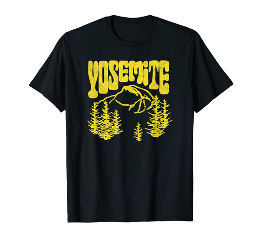 60S Vibe Yosemite National Park Mountain T-Shirt - Graphic Print Men Women - T-Shirt, Sweatshirt, Hoodie