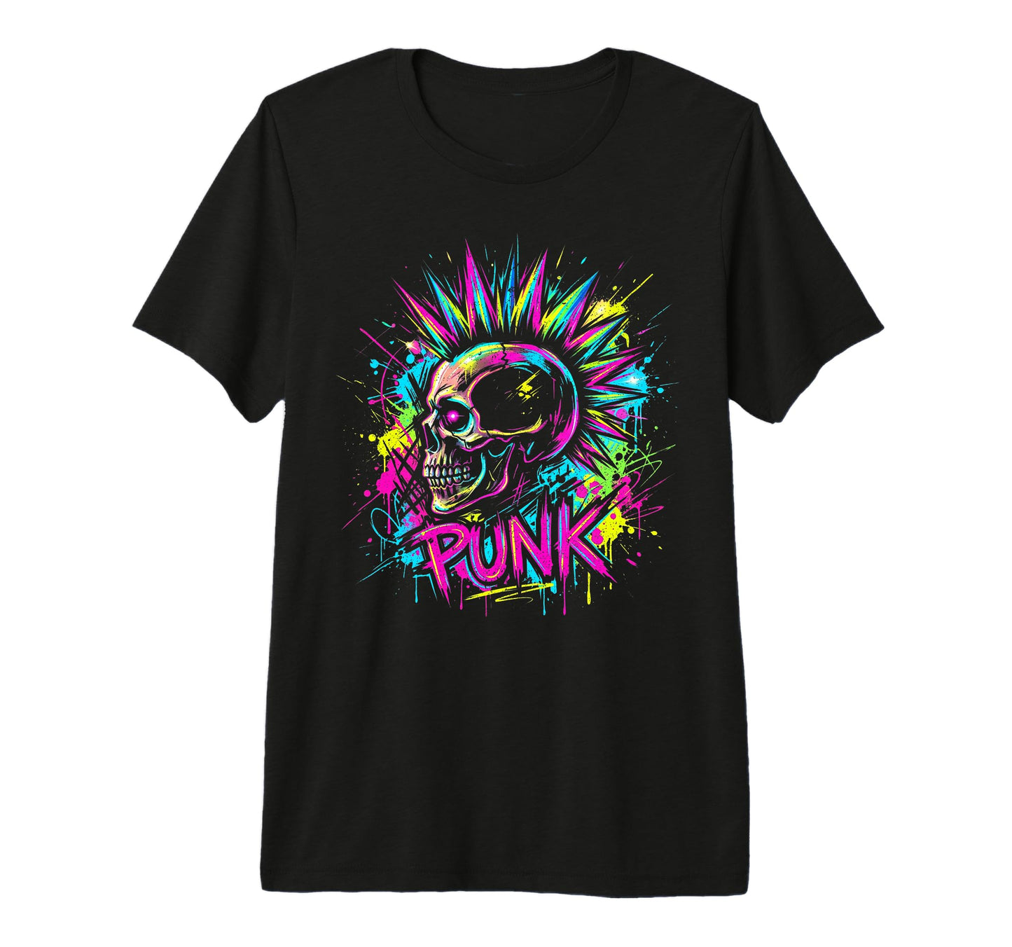 Punk Skull Rock Music Lover Heavy T-Shirt - Minimalist Print Men Women - T-Shirt, Sweatshirt, Hoodie