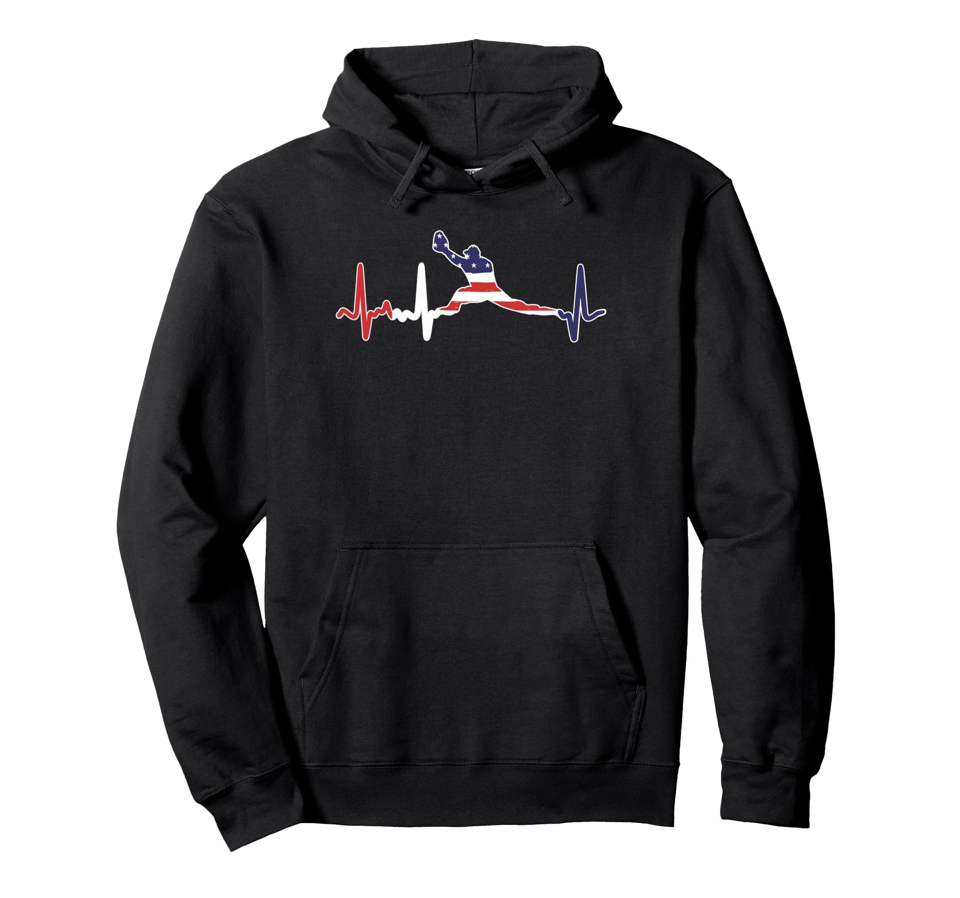 Baseball Player Heartbeat Hoodie - Casual Everyday Wear for Adults - T-Shirt, Sweatshirt, Hoodie