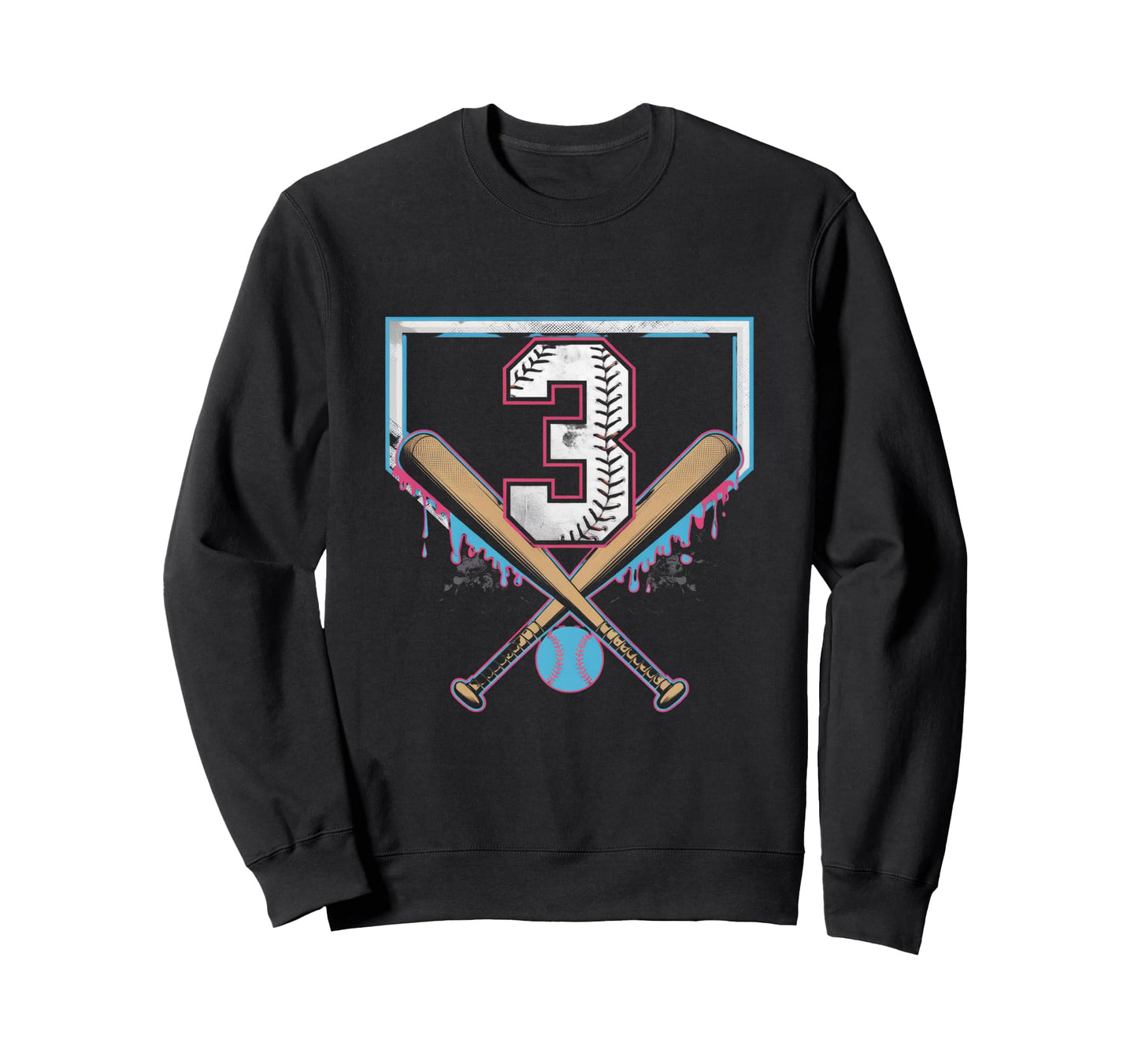 3Th Birthday Baseball Home Ice Cream Sweatshirt - Minimalist Print Unisex - T-Shirt, Sweatshirt, Hoodie