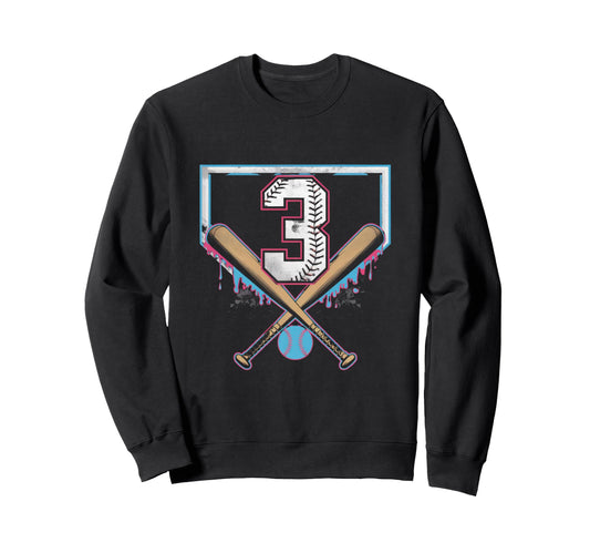 3Th Birthday Baseball Home Ice Cream Sweatshirt - Minimalist Print Unisex - T-Shirt, Sweatshirt, Hoodie