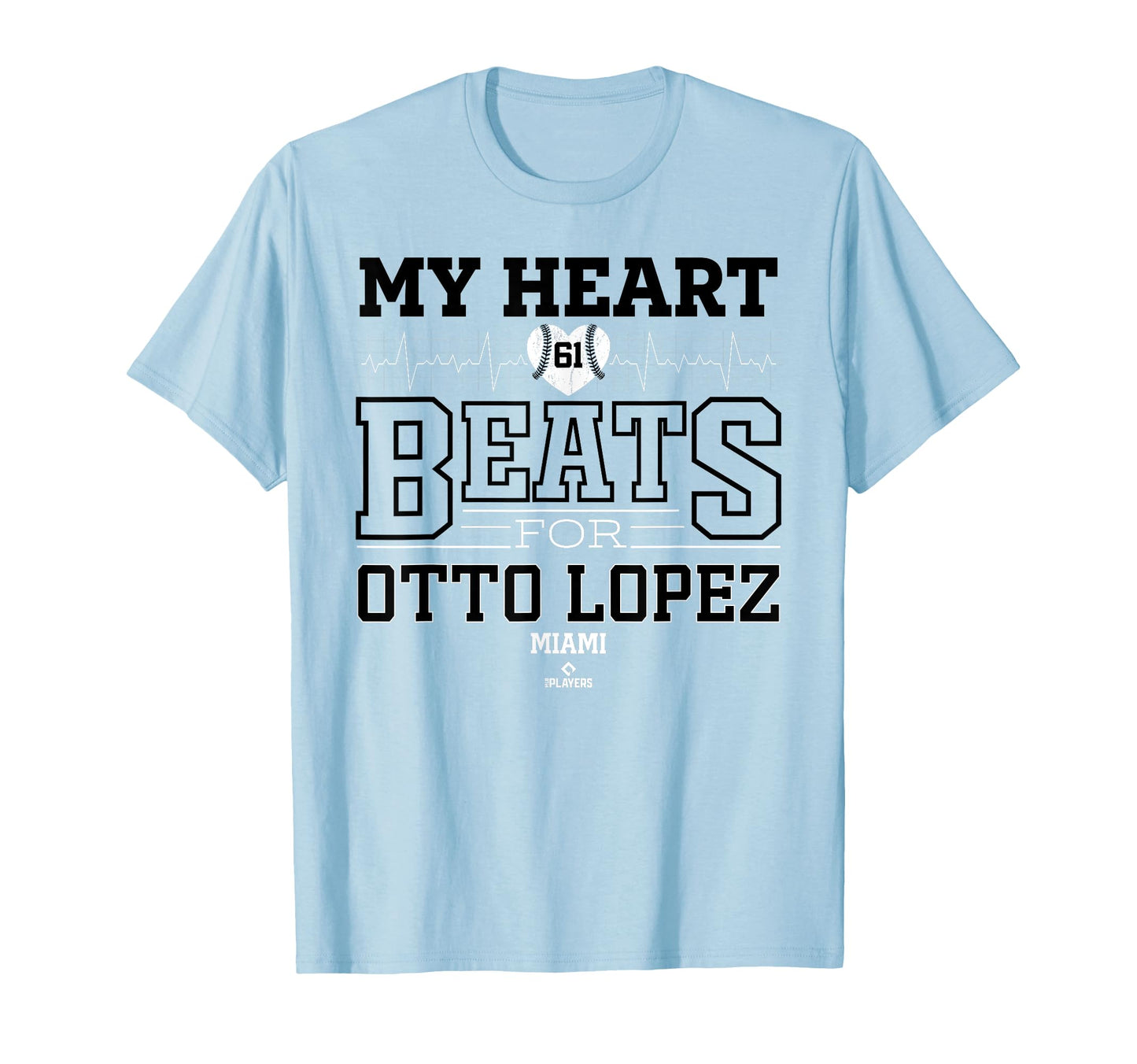 My Heart Beats Otto Lopez Miami T-Shirt - Minimalist Print for Adults - T-Shirt, Sweatshirt, Hoodie