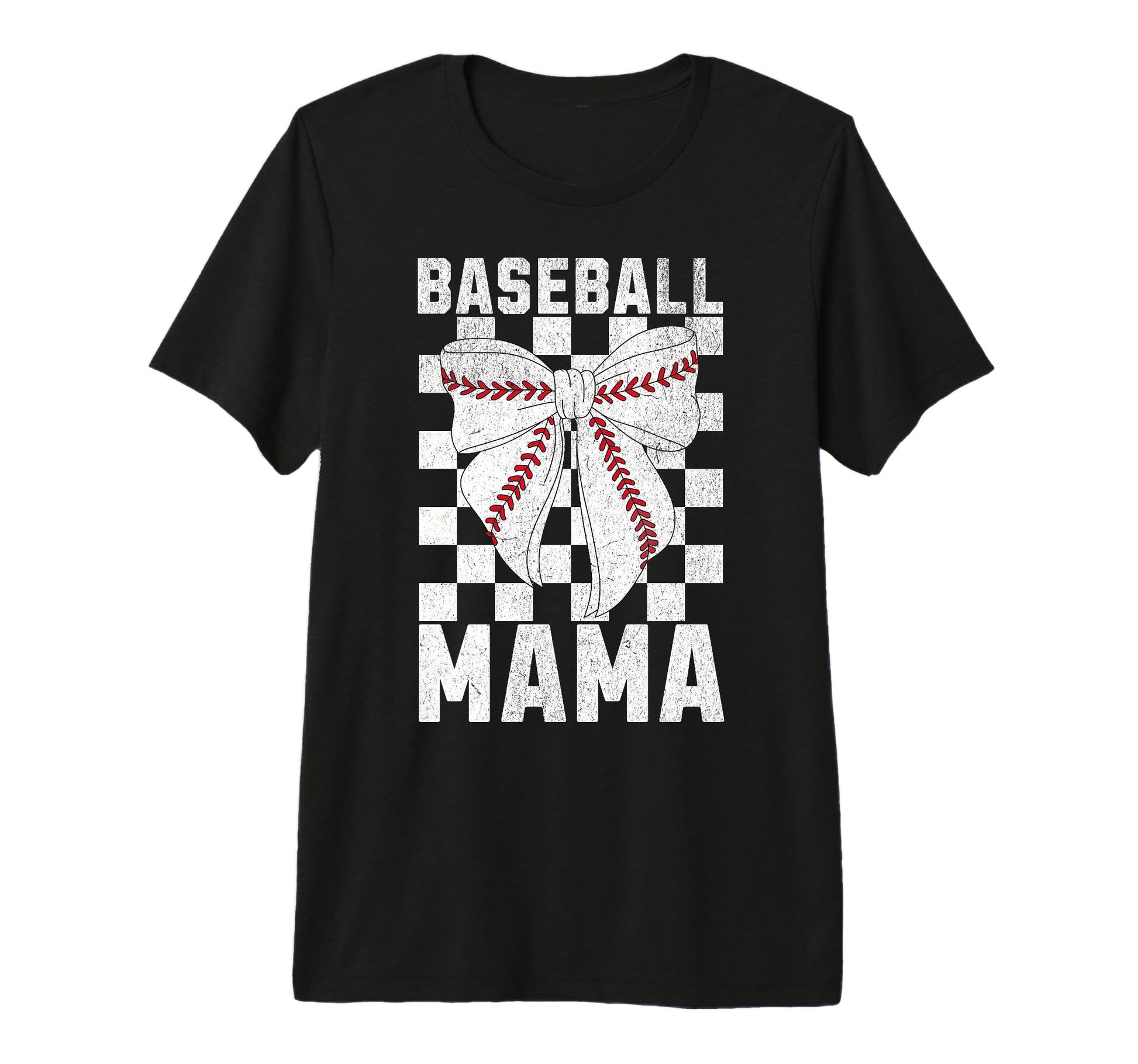 Baseball Mama Mom Coquette Bow T-Shirt - Casual Everyday Wear Unisex - T-Shirt, Sweatshirt, Hoodie