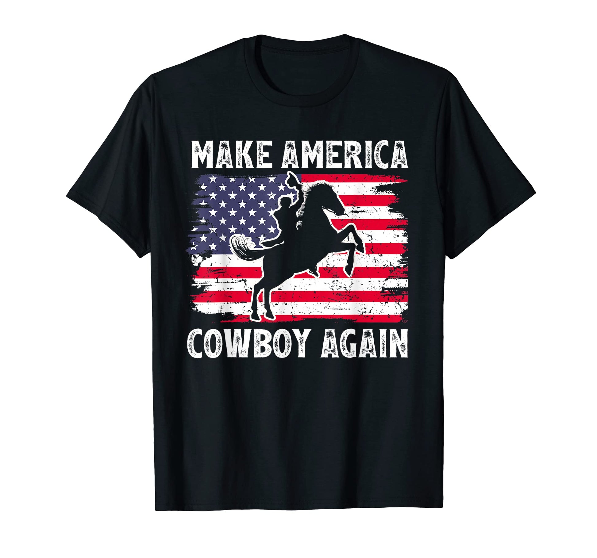 Makes America Cowboy Again Western T-Shirt - Aesthetic Graphic for Adults - T-Shirt, Sweatshirt, Hoodie