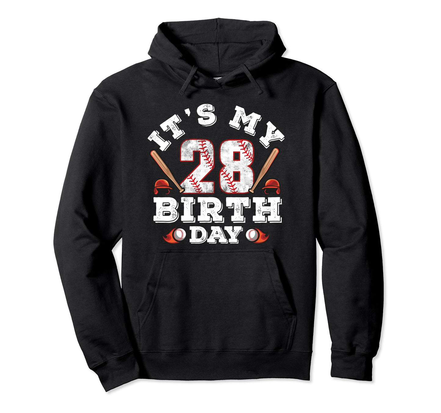 Its My 28Th Birthday 28 Jersey 28 Year Hoodie - Novelty Apparel for Adults - T-Shirt, Sweatshirt, Hoodie