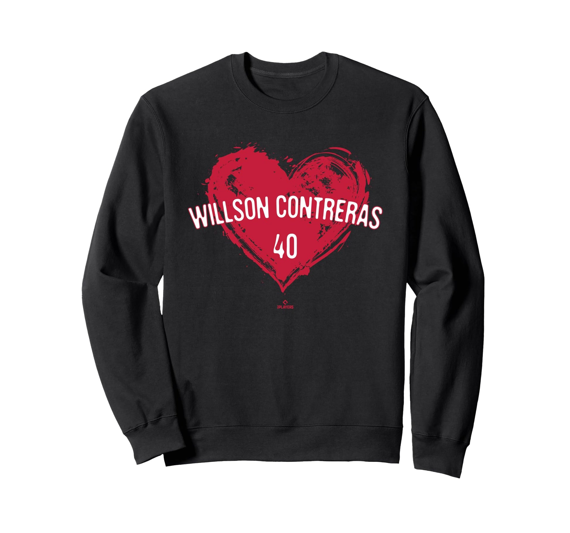 Distressed Heart Willson Contreras Sweatshirt - Graphic Print for Adults - T-Shirt, Sweatshirt, Hoodie