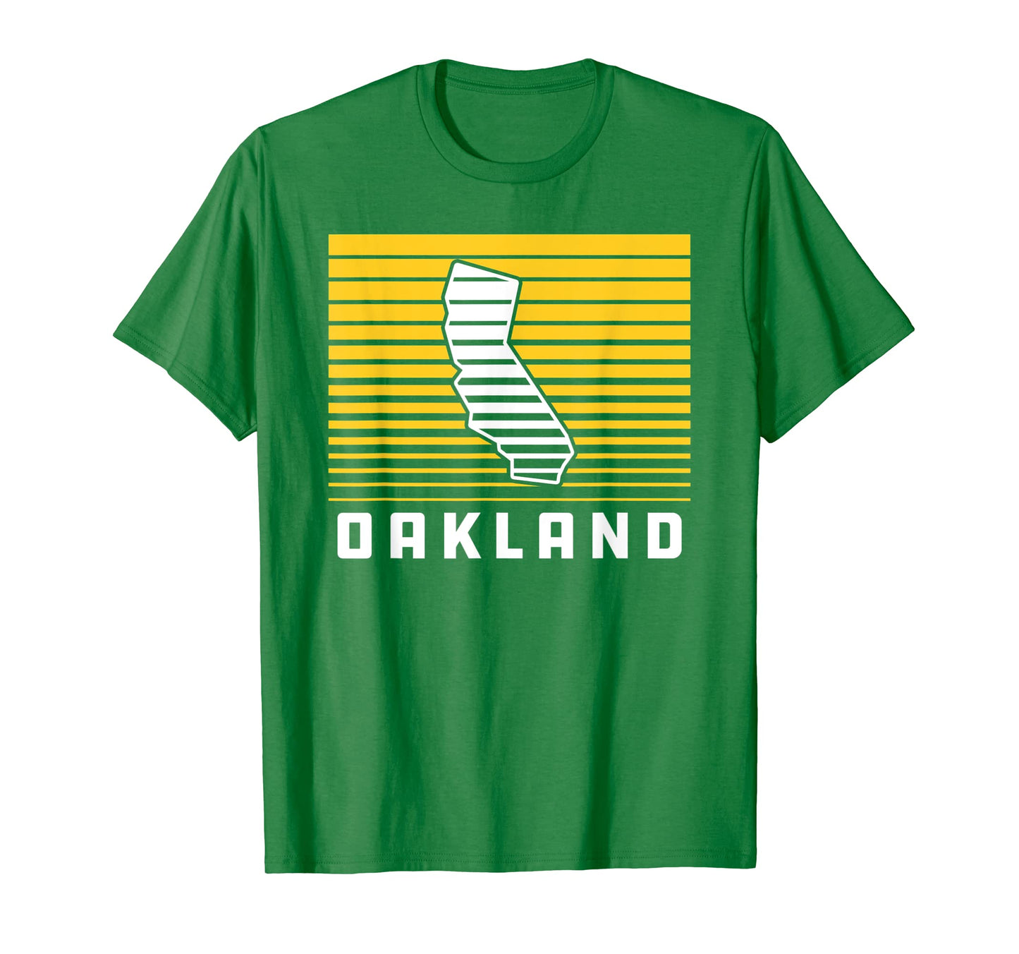 Oakland California Gradient Stripes T-Shirt - Aesthetic Graphic Men Women - T-Shirt, Sweatshirt, Hoodie