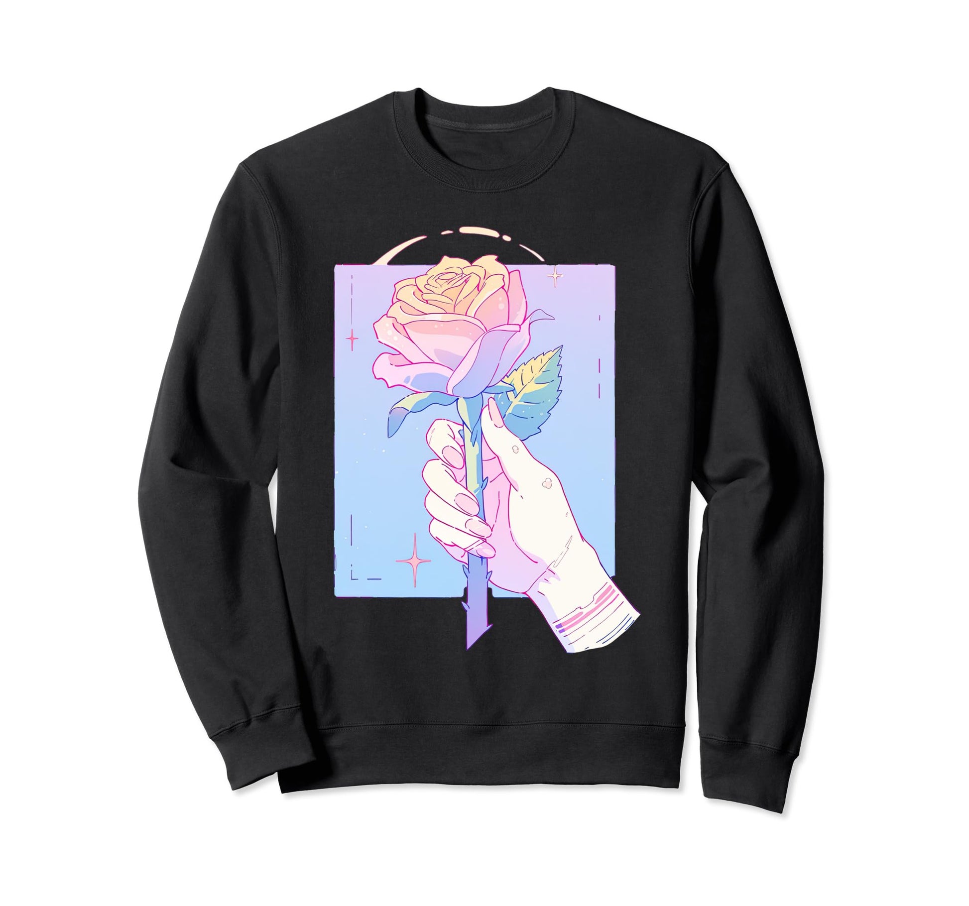 Pastel Y2K Rose Flower Aesthetic Sweatshirt - Streetwear Style Unisex - T-Shirt, Sweatshirt, Hoodie