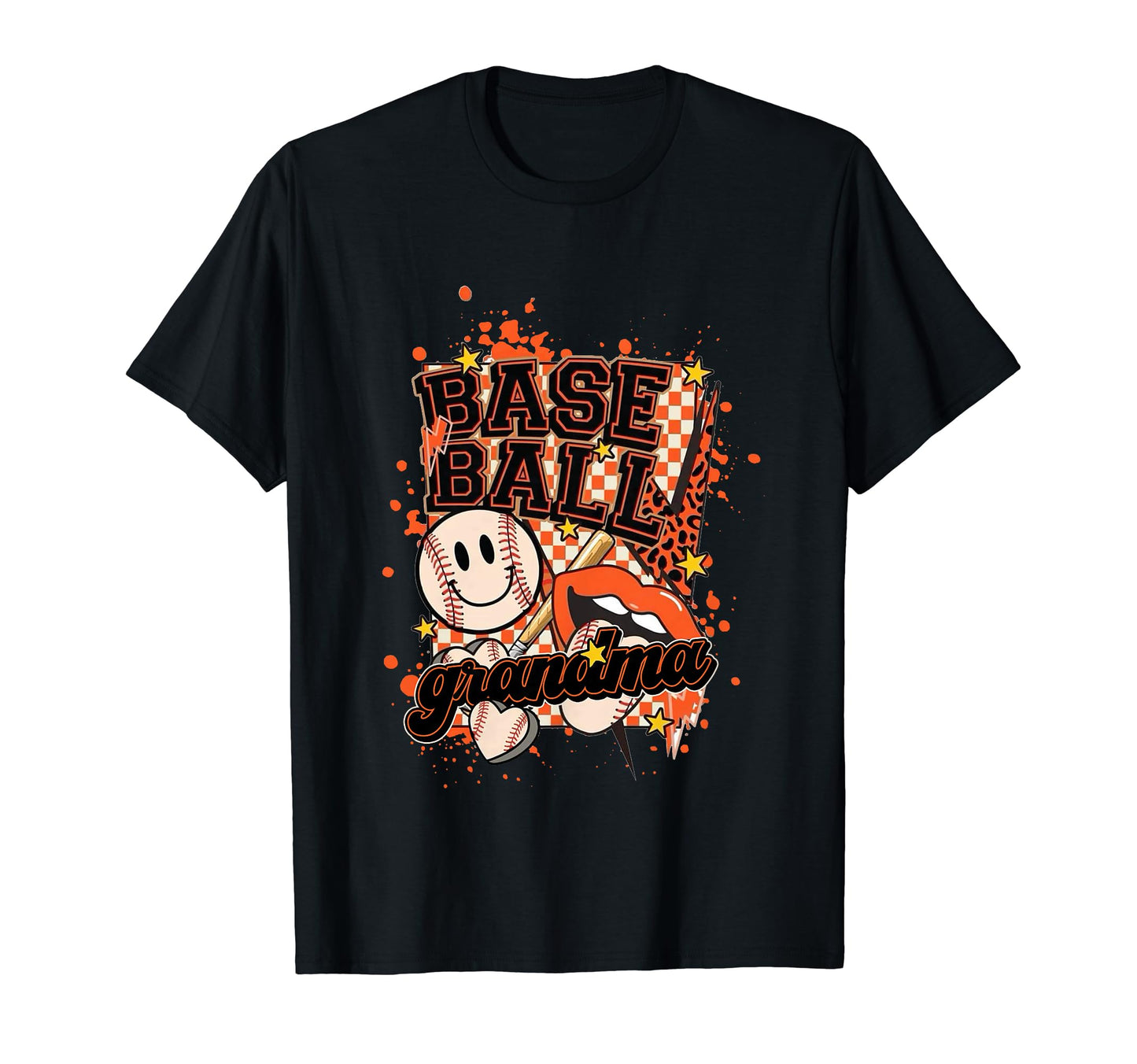 Softball Baseball Grandma Mom Leopard T-Shirt - Fun Novelty Design Unisex - T-Shirt, Sweatshirt, Hoodie