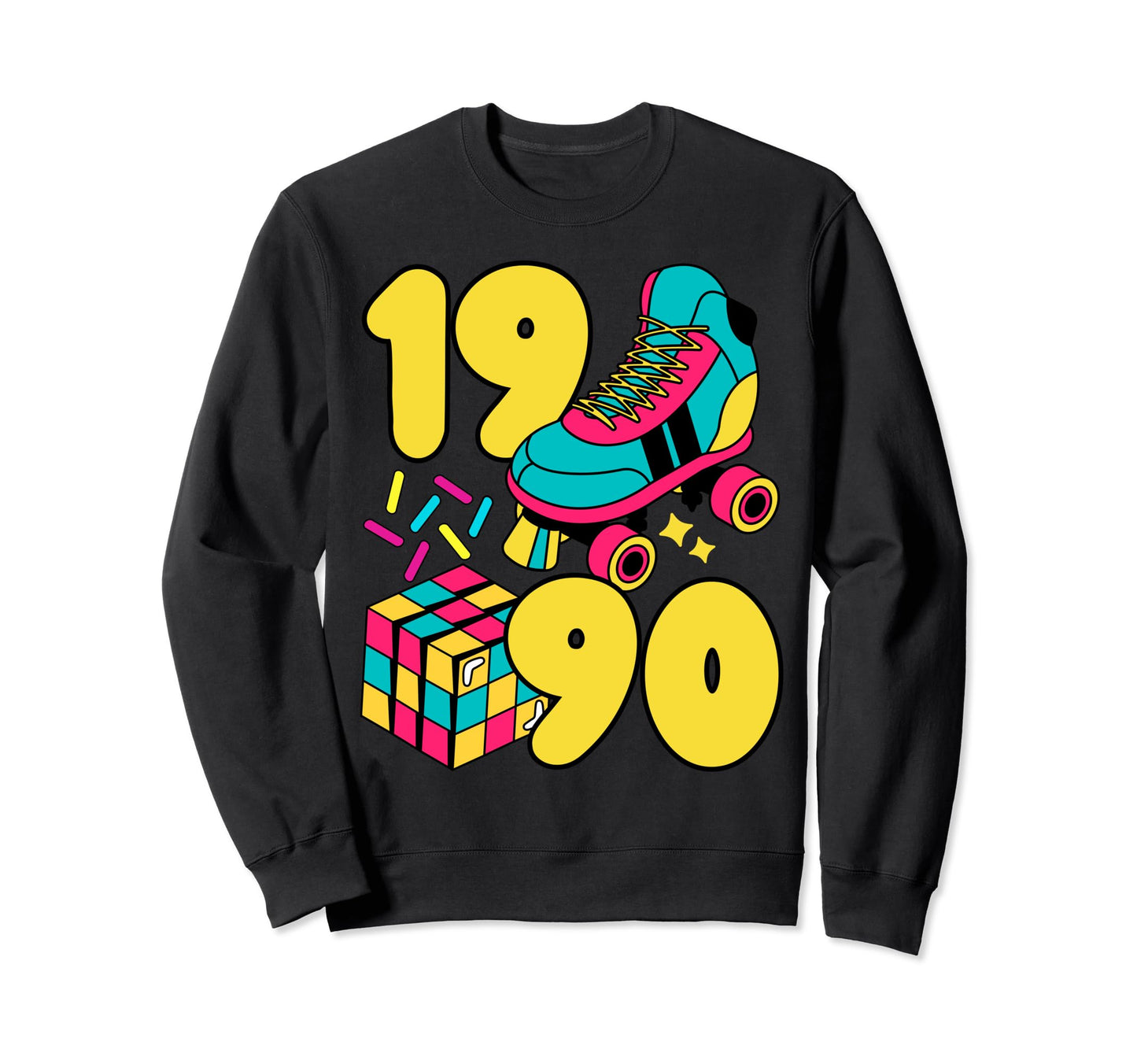 1990 Roller Rink 90S Night Sweatshirt - Minimalist Print for Adults - T-Shirt, Sweatshirt, Hoodie