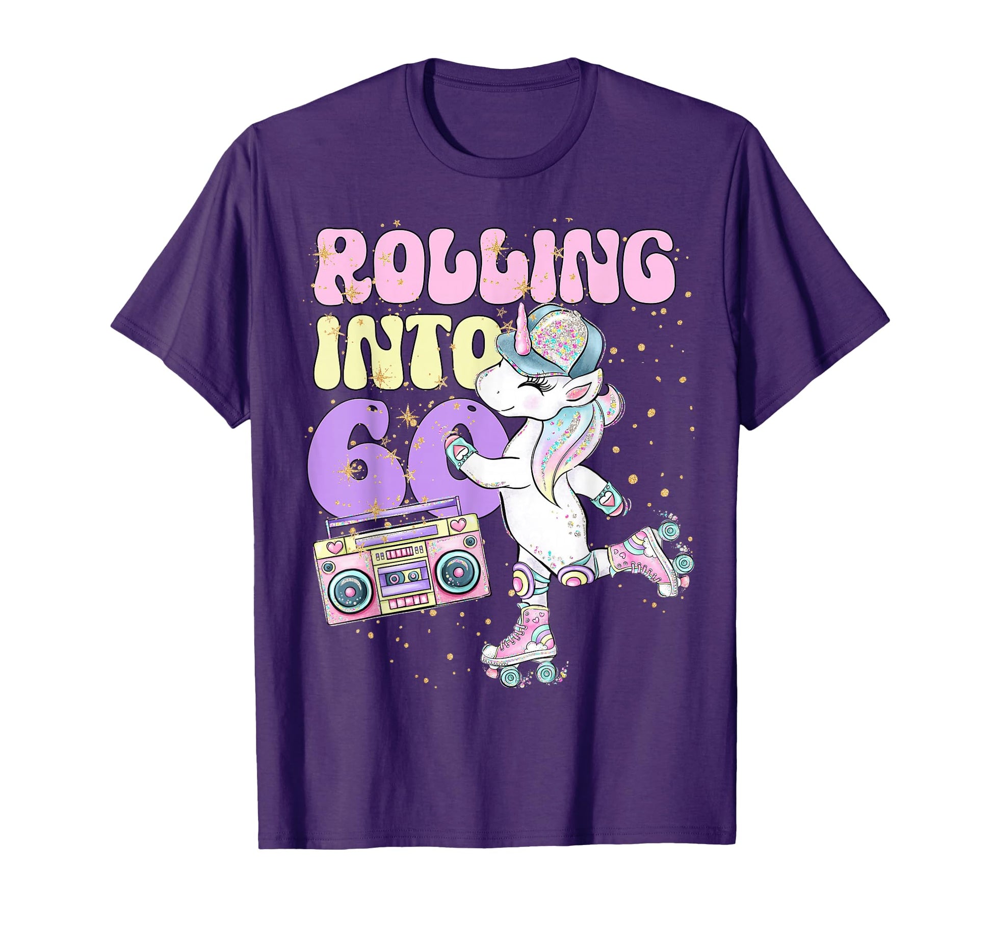 60Th Birthday Roller Skate Party T-Shirt - Trendy Graphic Men Women - T-Shirt, Sweatshirt, Hoodie