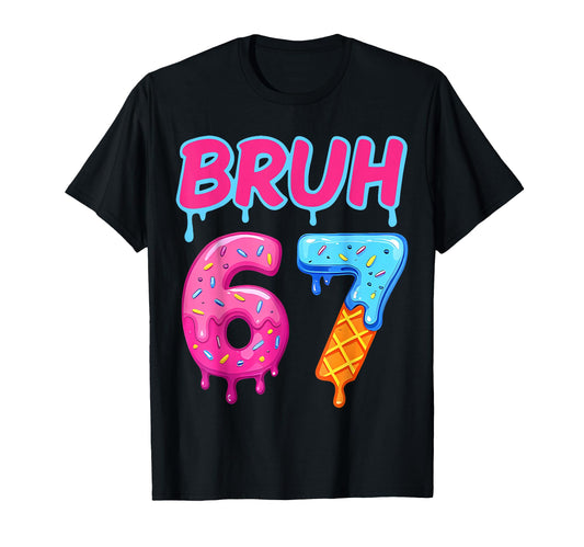 Baseball Ice Cream Drip Number 67 Player T-Shirt - Graphic Print Men Women - T-Shirt, Sweatshirt, Hoodie