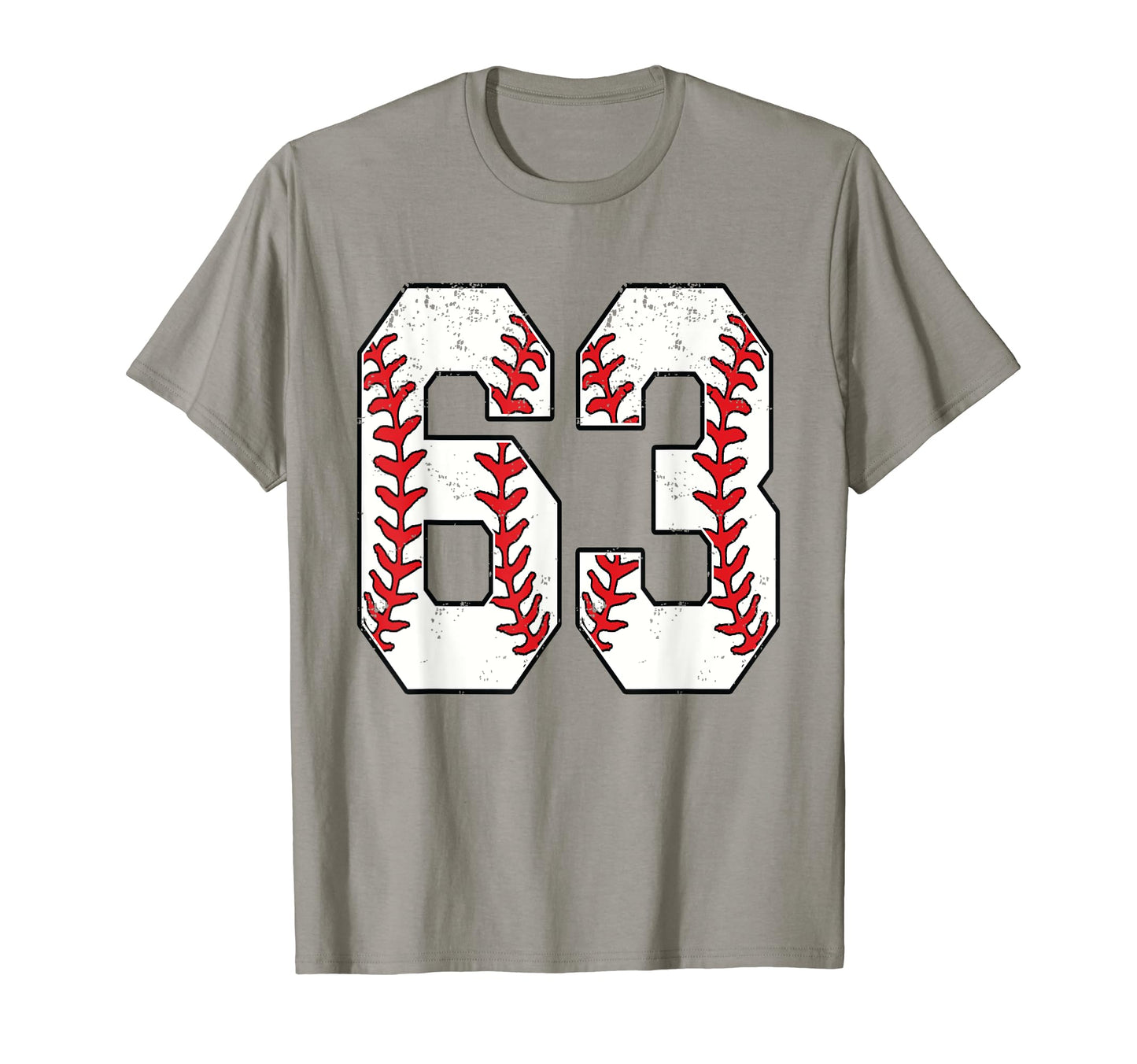 Number 63 Baseball 63 Jersey Number T-Shirt - Graphic Print for Adults - T-Shirt, Sweatshirt, Hoodie