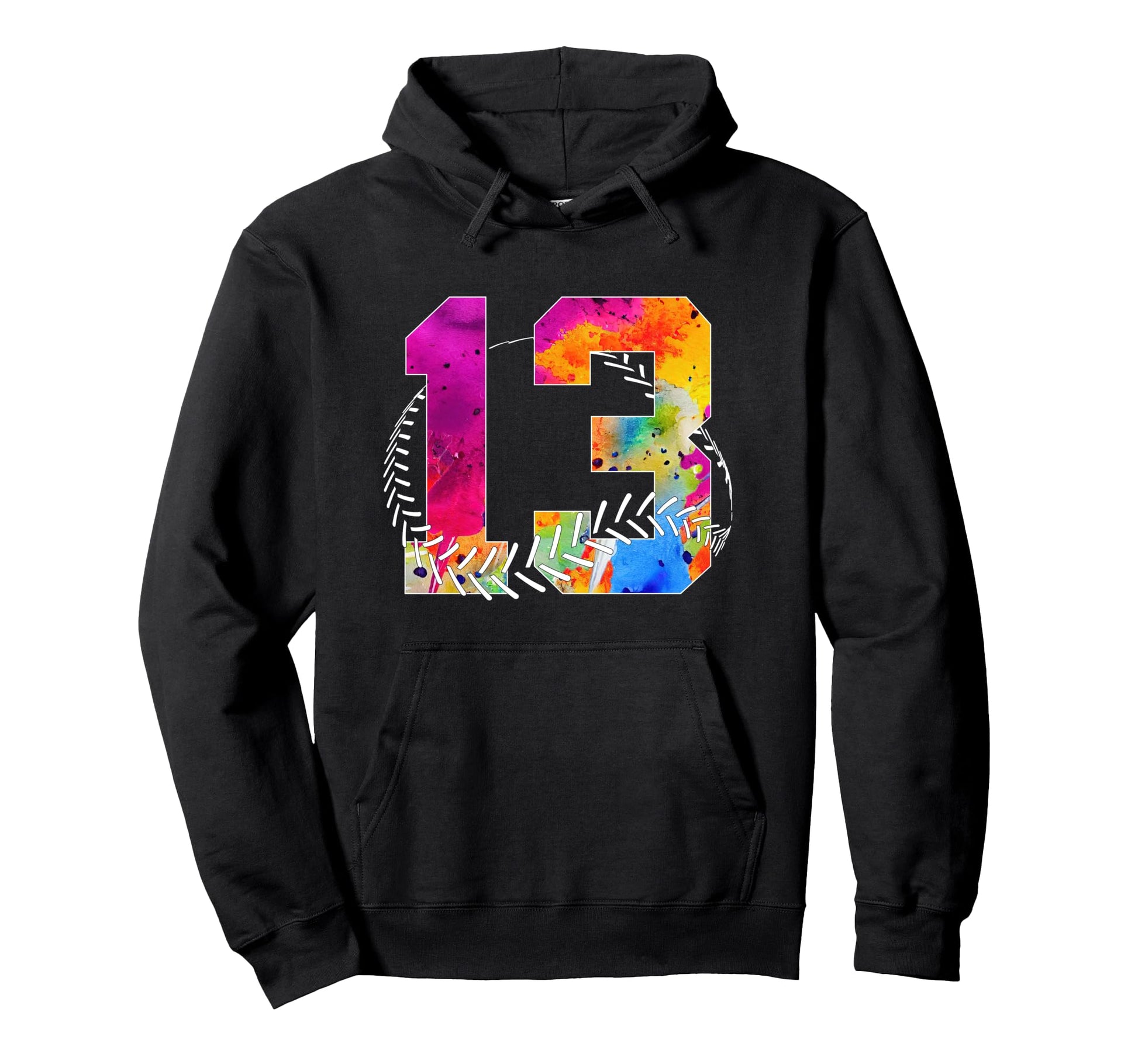 Number 13 Years Baseball 13Th Birthday Hoodie - Minimalist Print Unisex - T-Shirt, Sweatshirt, Hoodie