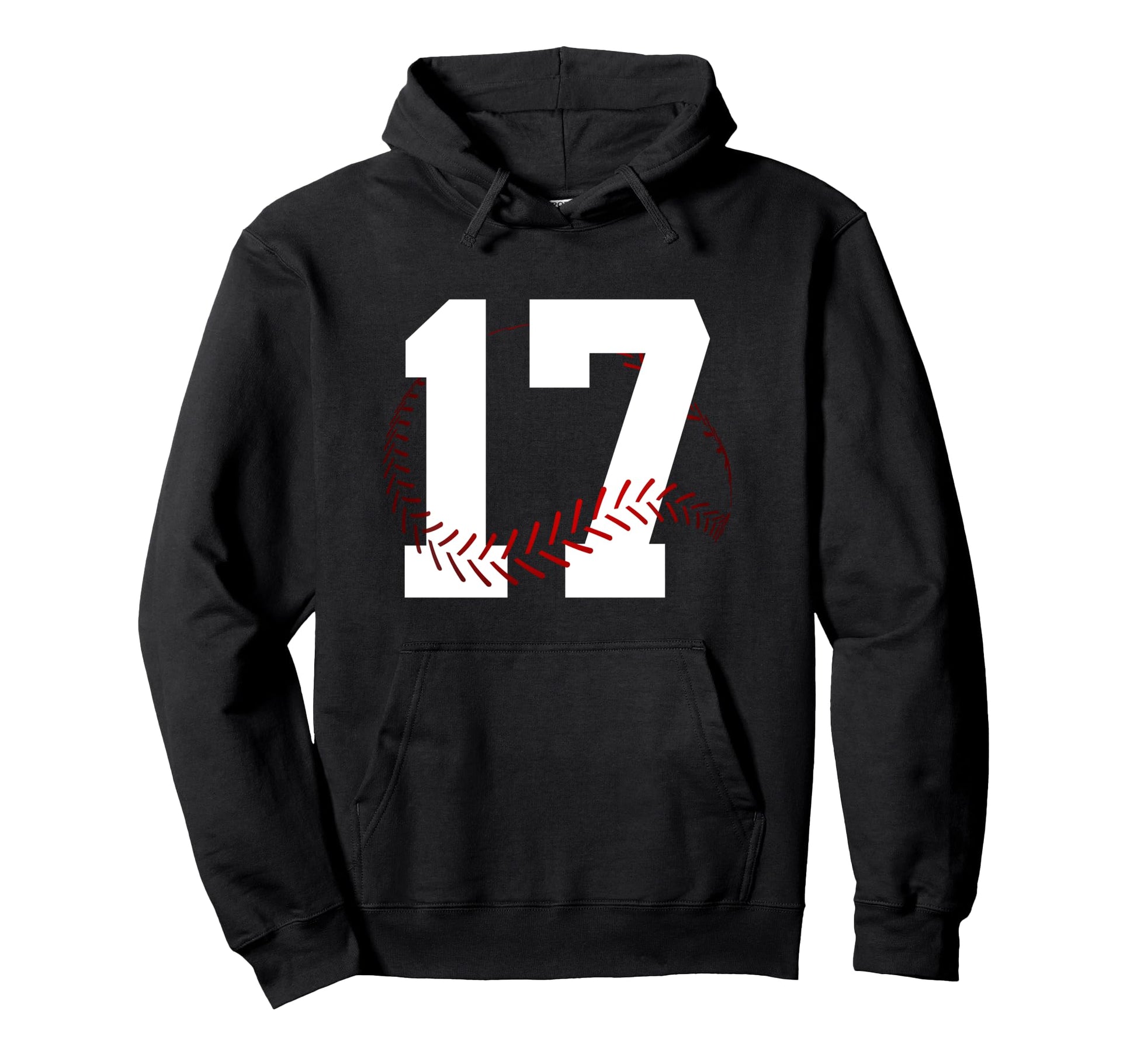 Number 17 Years Baseball 17Th Hoodie - Casual Everyday Wear Men Women - T-Shirt, Sweatshirt, Hoodie