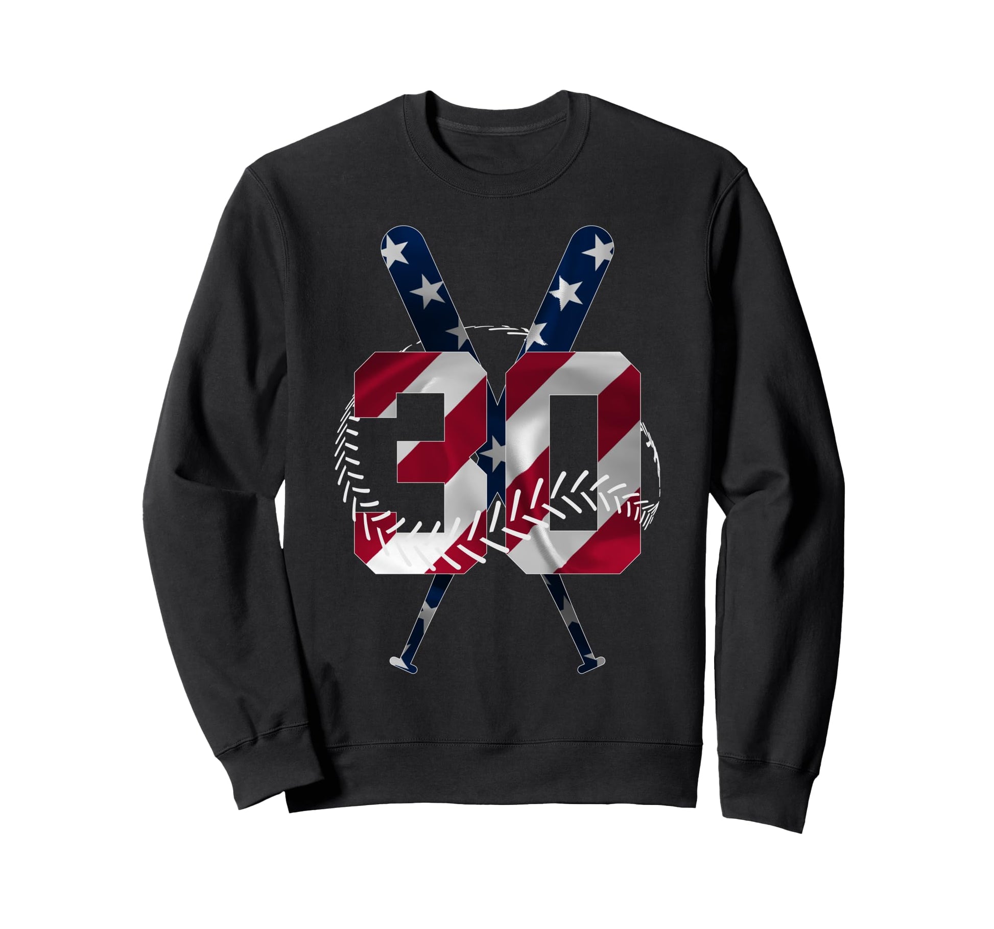 Number 30 Years Baseball 30Th Sweatshirt - Fun Novelty Design Unisex - T-Shirt, Sweatshirt, Hoodie