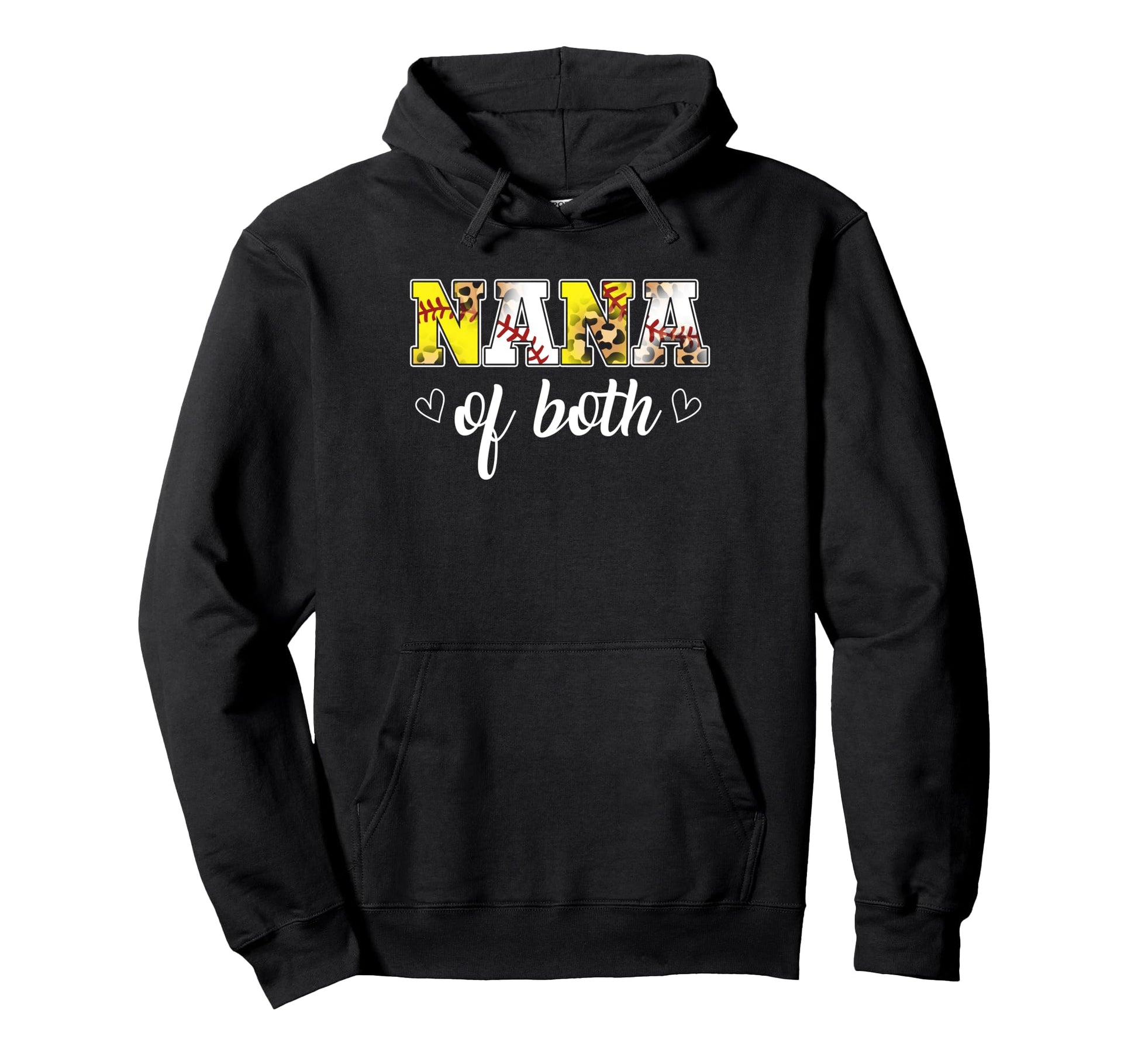 Nana Both Leopard Game Day Baseball Hoodie - Custom Art Print Unisex - T-Shirt, Sweatshirt, Hoodie