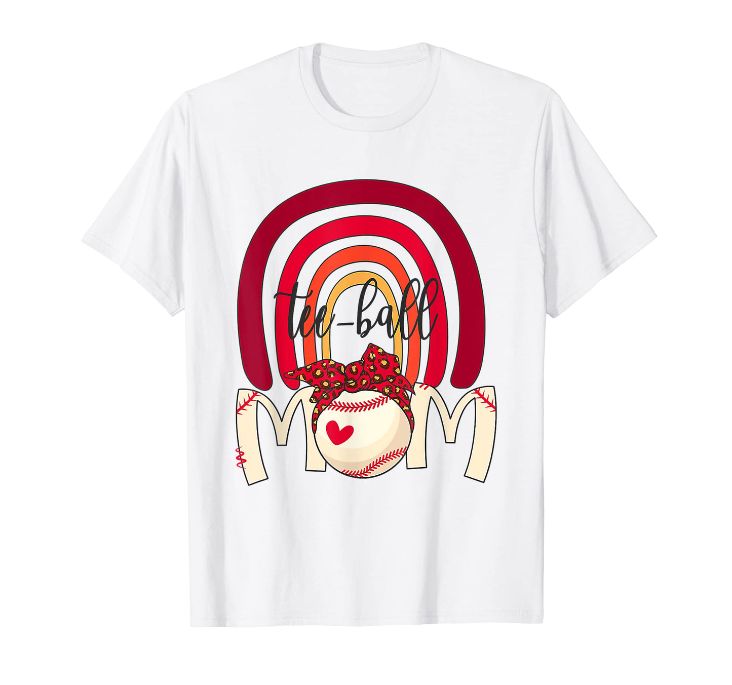 Mothers Day Teeball Mom Leopard Funny T-Shirt - Unique Graphic Unisex - T-Shirt, Sweatshirt, Hoodie