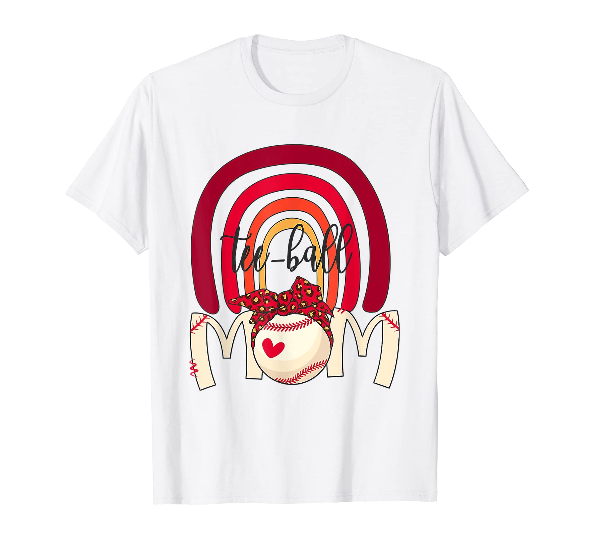 Mothers Day Teeball Mom Leopard Funny T-Shirt - Unique Graphic Unisex - T-Shirt, Sweatshirt, Hoodie