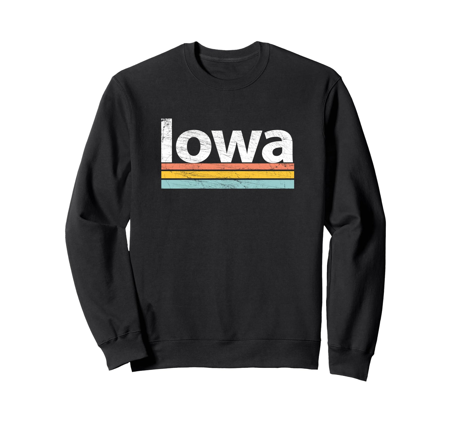 Iowa Worn Stripes Sweatshirt - Novelty Apparel Unisex - T-Shirt, Sweatshirt, Hoodie