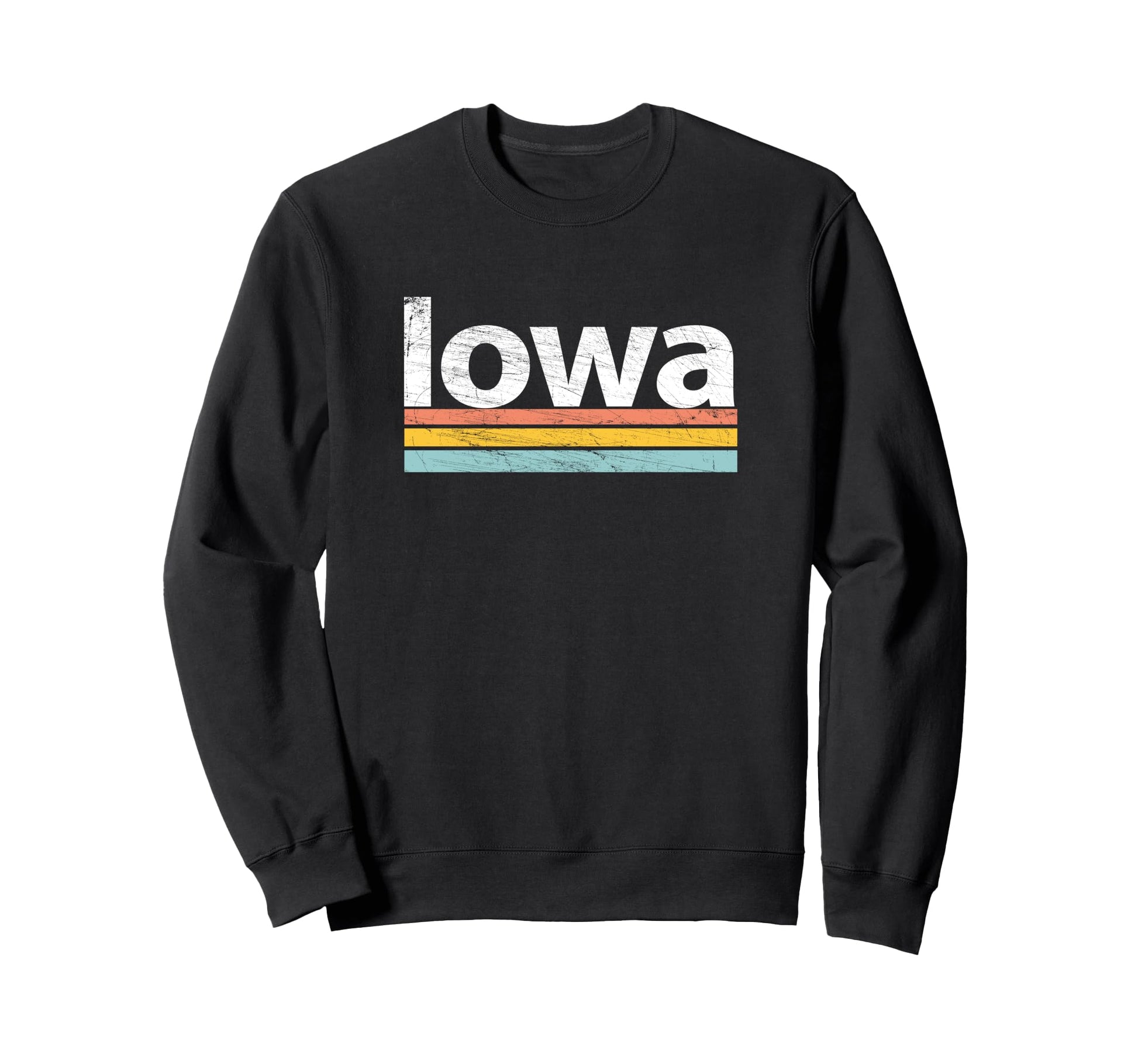 Iowa Worn Stripes Sweatshirt - Novelty Apparel Unisex - T-Shirt, Sweatshirt, Hoodie