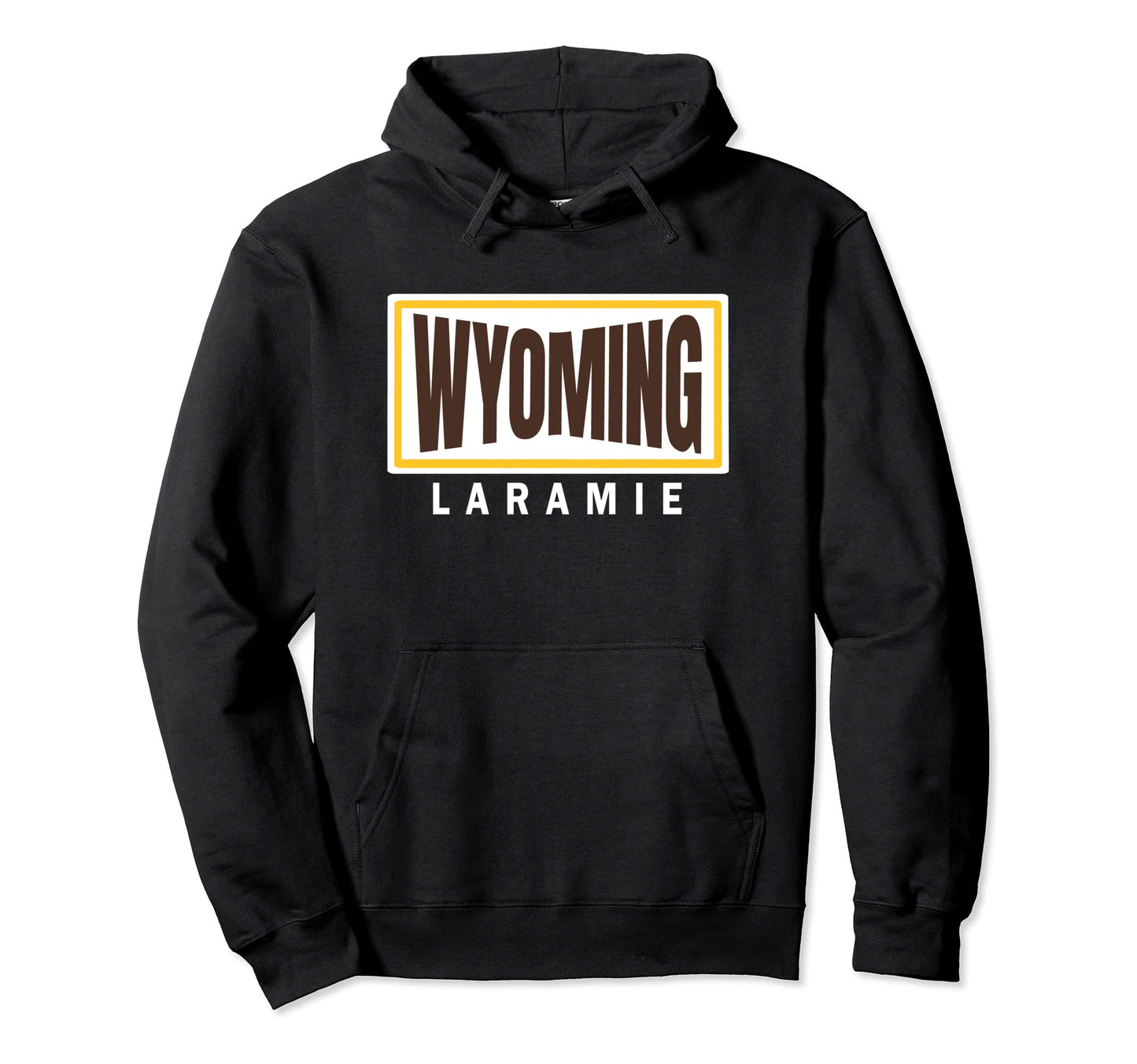 Laramie Wyoming Brown Yellow Hoodie - Casual Everyday Wear for Adults - T-Shirt, Sweatshirt, Hoodie