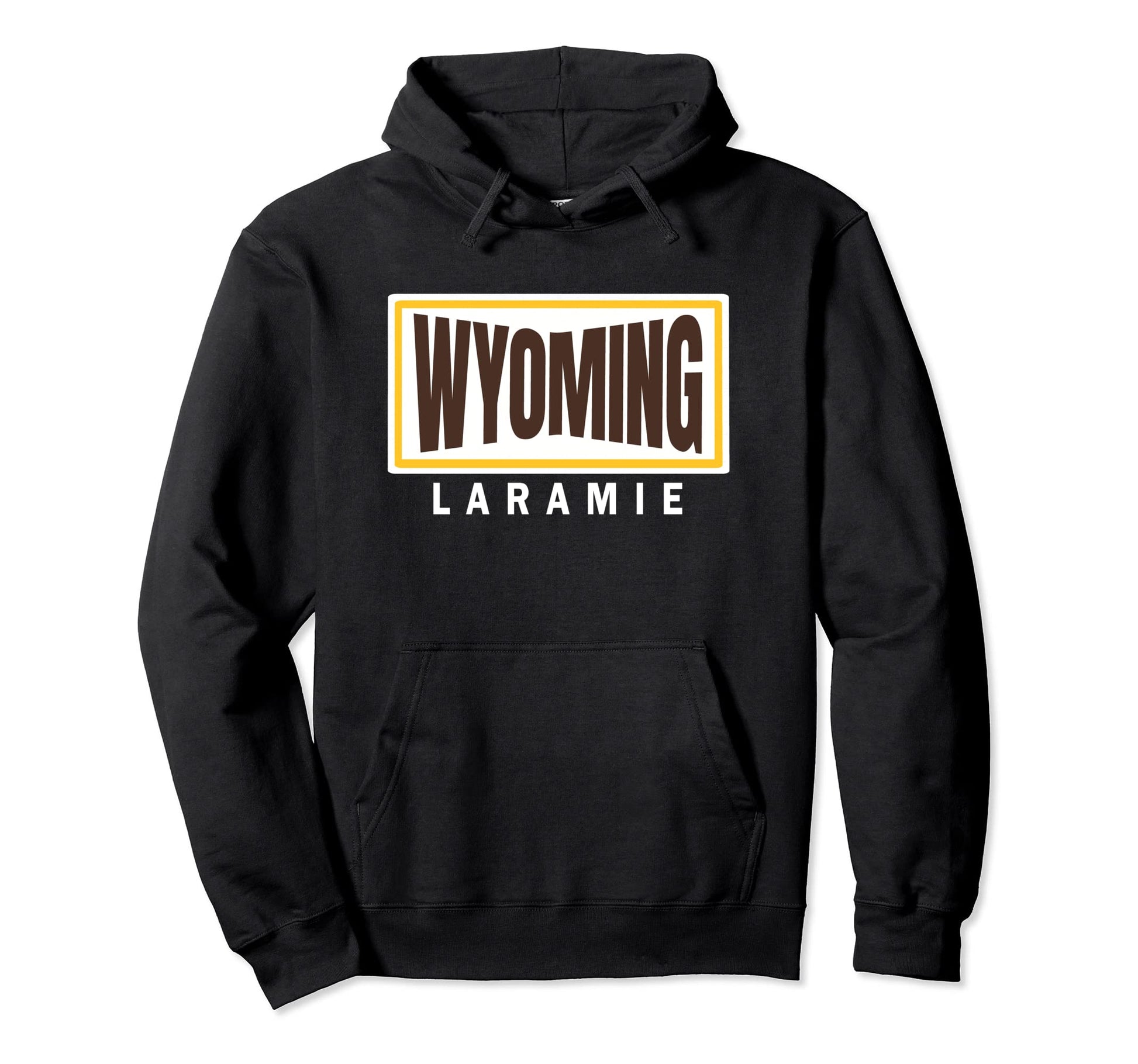 Laramie Wyoming Brown Yellow Hoodie - Casual Everyday Wear for Adults - T-Shirt, Sweatshirt, Hoodie