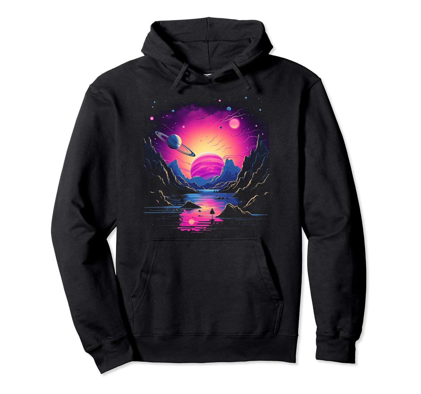 Vaporwave Solar System 80S Synthwave Space 8 Hoodie - Unique Graphic Unisex - T-Shirt, Sweatshirt, Hoodie