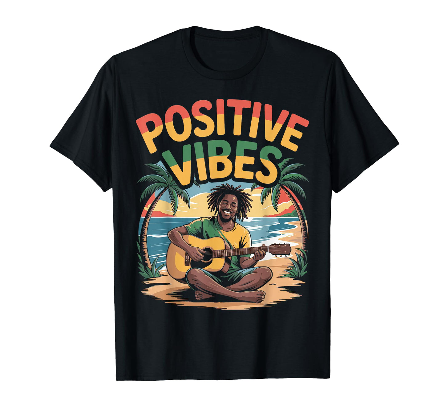Rasta Positive Vibes Reggae Jamaican T-Shirt - Streetwear Style for Adults - T-Shirt, Sweatshirt, Hoodie