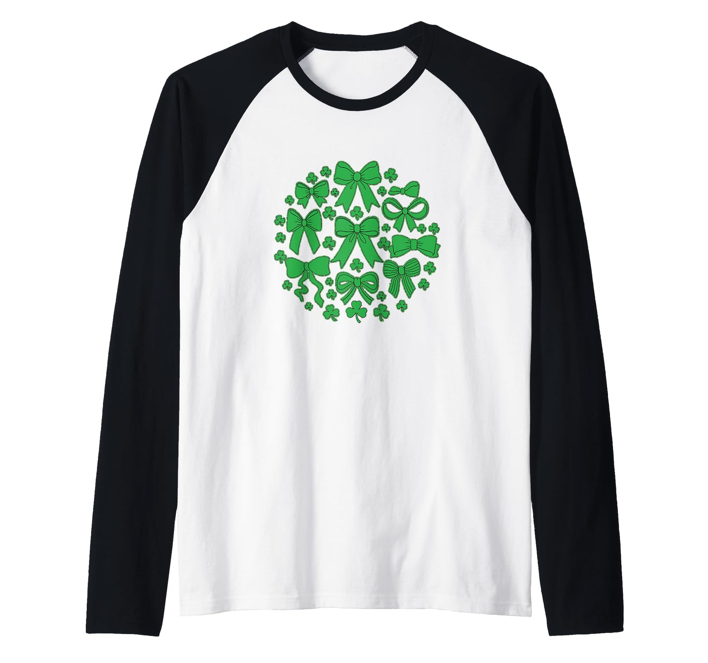 St Patrick Shamrock Bow Saint Green Gift Sweatshirt - Graphic Print Unisex - T-Shirt, Sweatshirt, Hoodie