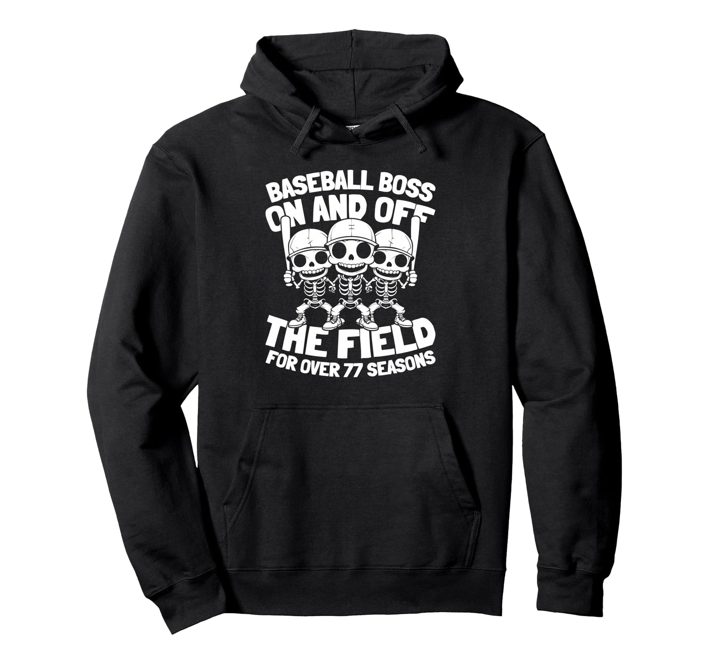 77 Years Old Baseballer Team Player Baseball Hoodie - Graphic Print Unisex - T-Shirt, Sweatshirt, Hoodie