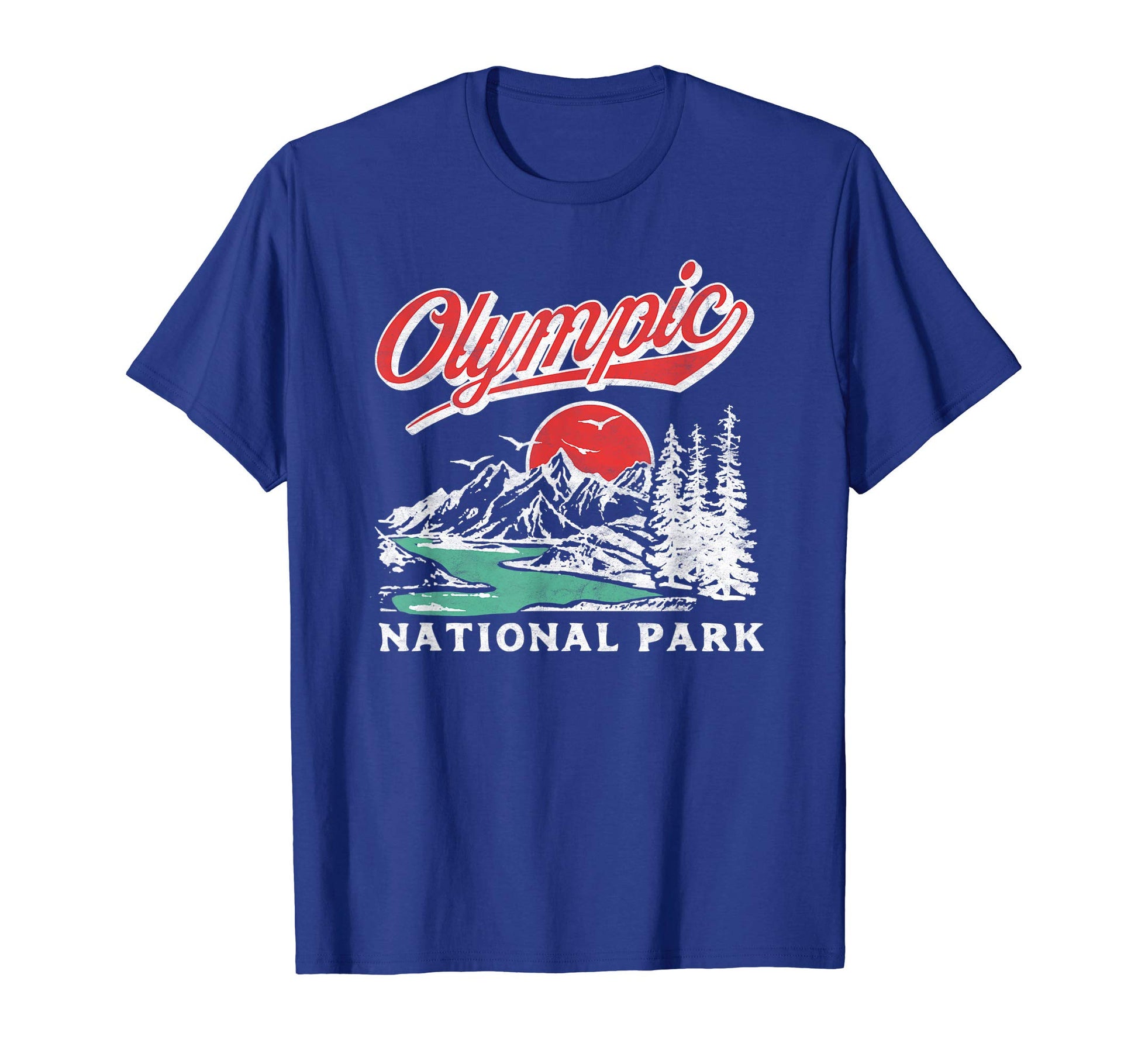 Olympic National Park 80S Mountains T-Shirt - Trendy Graphic Men Women - T-Shirt, Sweatshirt, Hoodie