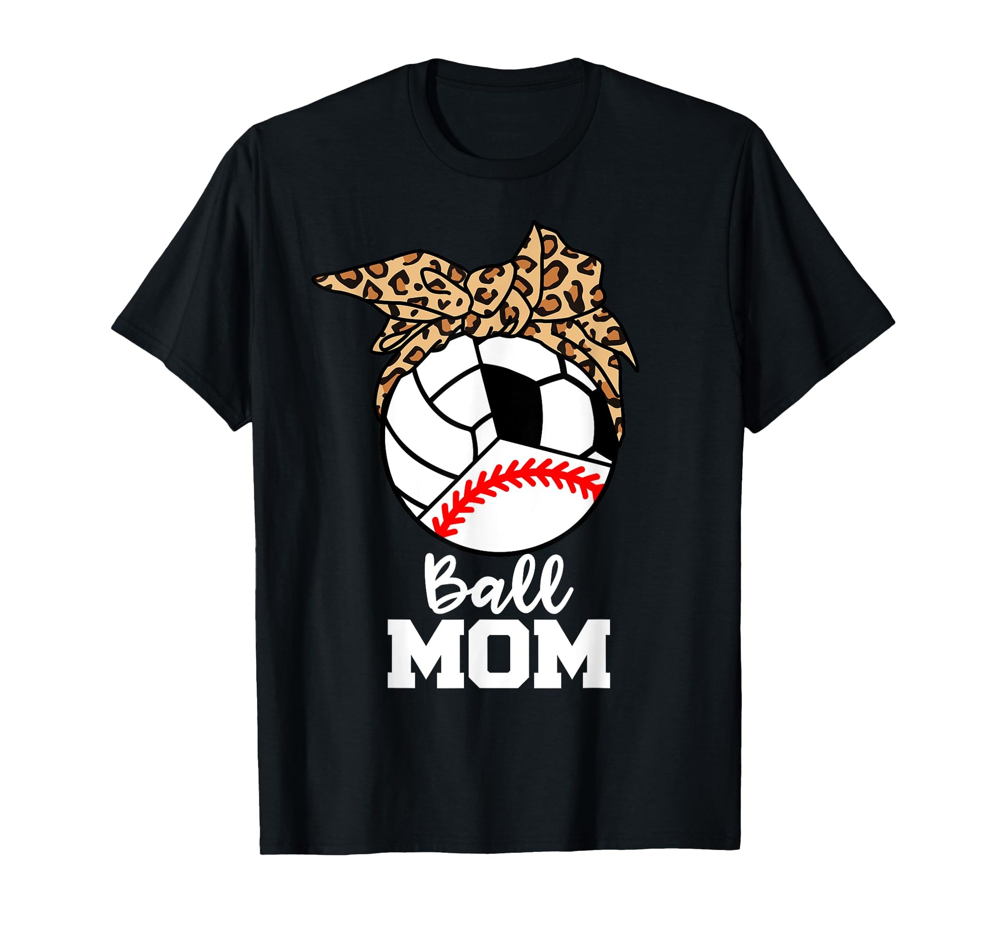 Ball Mom Funny Baseball Volleyball T-Shirt - Unique Graphic for Adults - T-Shirt, Sweatshirt, Hoodie