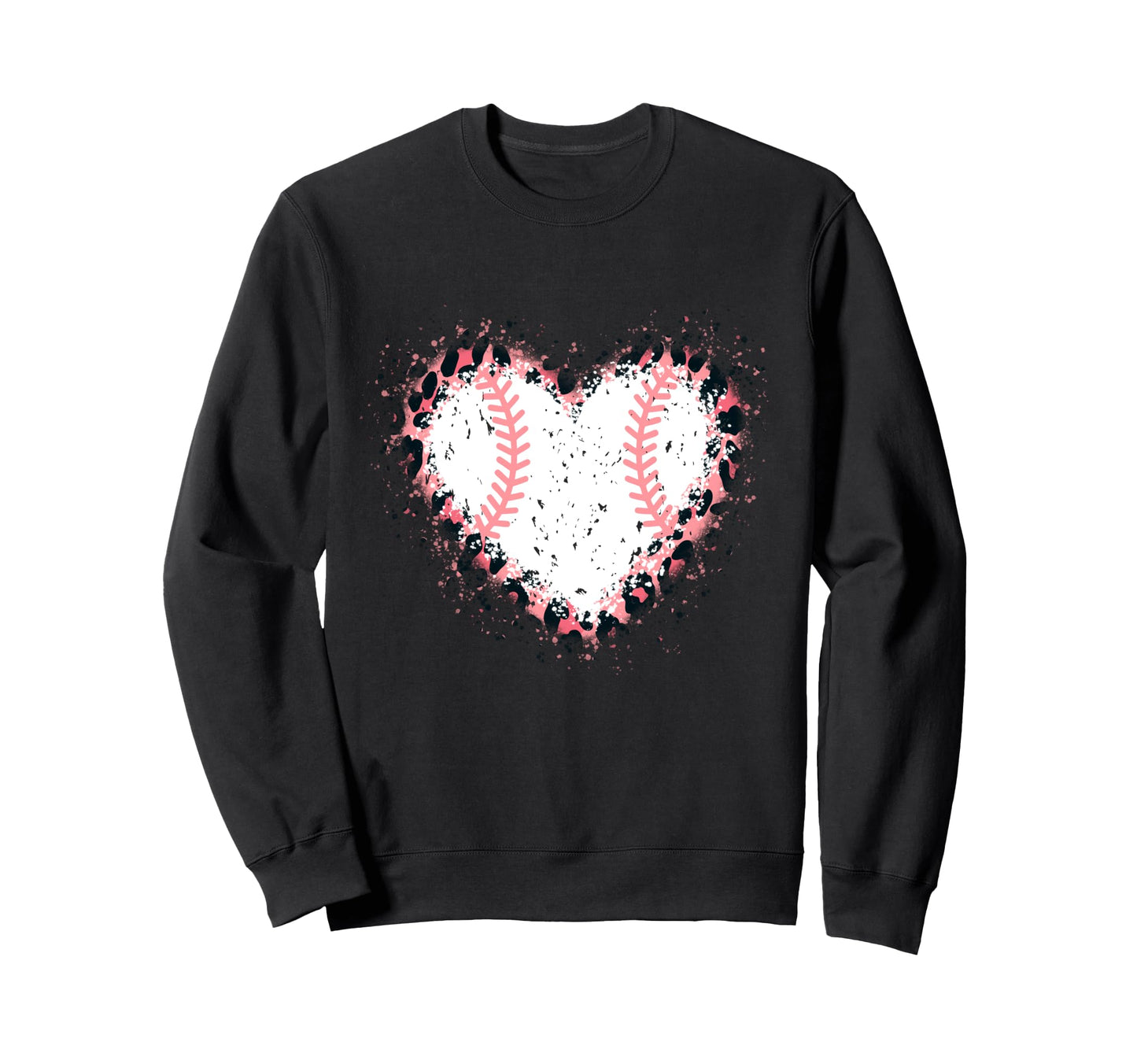 Funny Baseball Heart Baseball Sweatshirt - Fun Novelty Design for Adults - T-Shirt, Sweatshirt, Hoodie