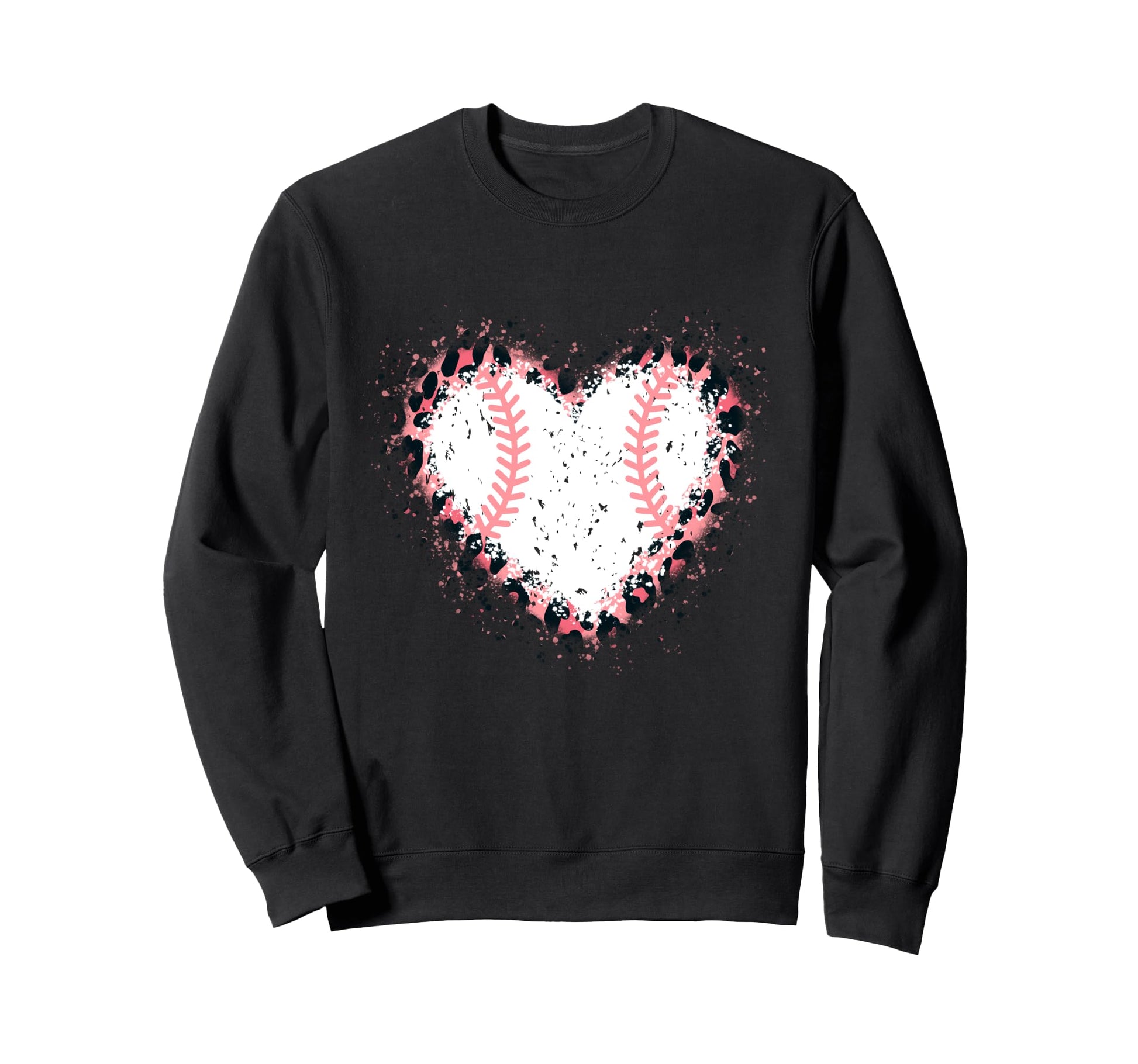 Funny Baseball Heart Baseball Sweatshirt - Fun Novelty Design for Adults - T-Shirt, Sweatshirt, Hoodie