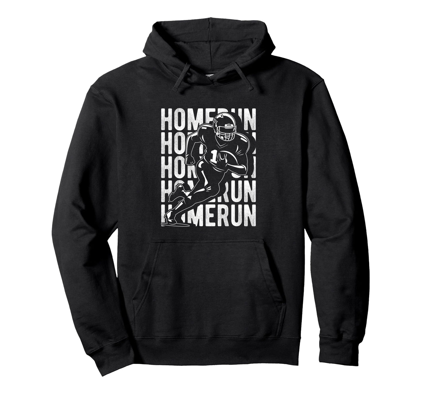 Homerun Football Player Hoodie - Trendy Graphic Unisex - T-Shirt, Sweatshirt, Hoodie