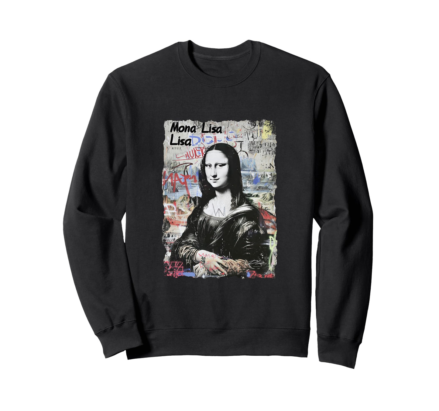 Mona Lisa Aesthetic Y2K Streetwear Sweatshirt - Custom Art Print Men Women - T-Shirt, Sweatshirt, Hoodie