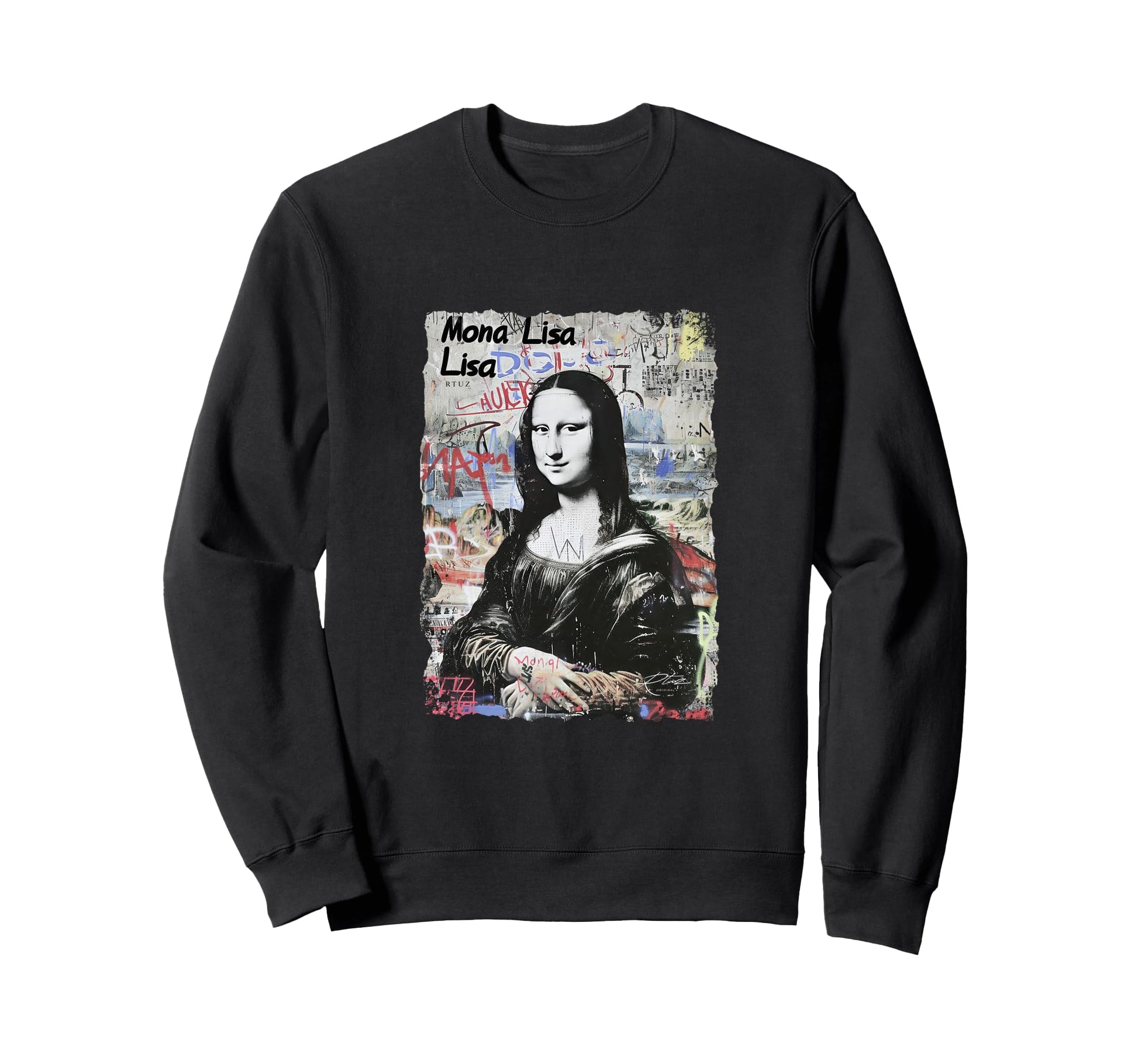 Mona Lisa Aesthetic Y2K Streetwear Sweatshirt - Custom Art Print Men Women - T-Shirt, Sweatshirt, Hoodie