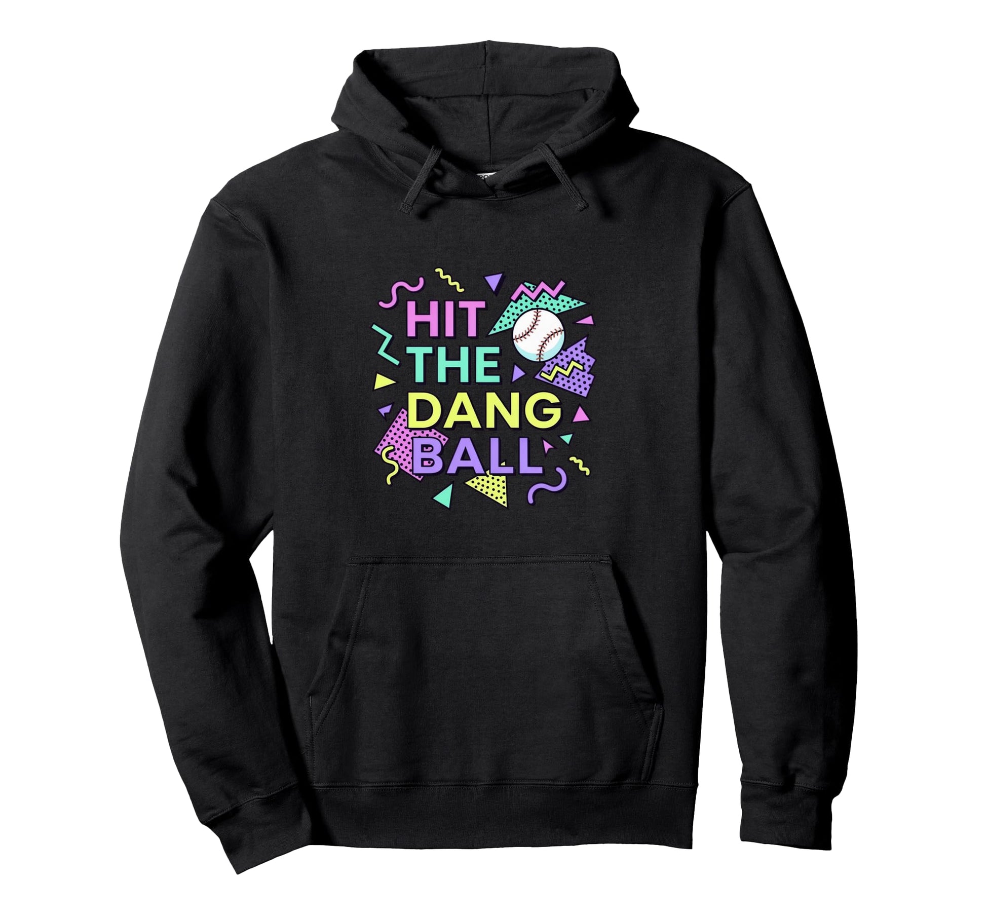 Hit Dang Ball Baseball Player 90S Hoodie - Unique Graphic Men Women - T-Shirt, Sweatshirt, Hoodie