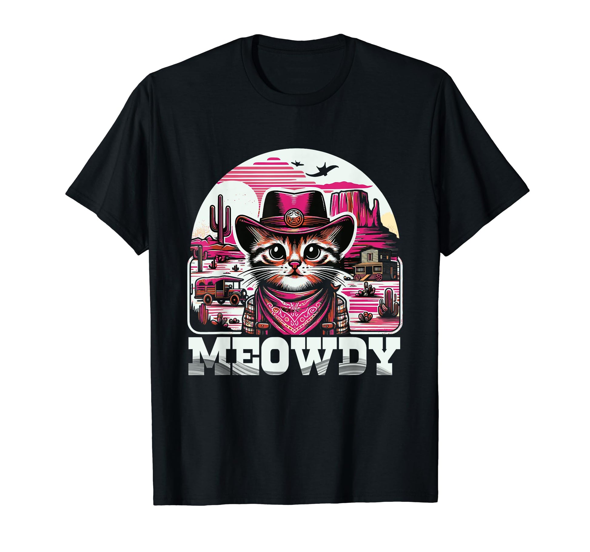 Meowdy Country Cowboy Western Cat T-Shirt - Streetwear Style for Adults - T-Shirt, Sweatshirt, Hoodie