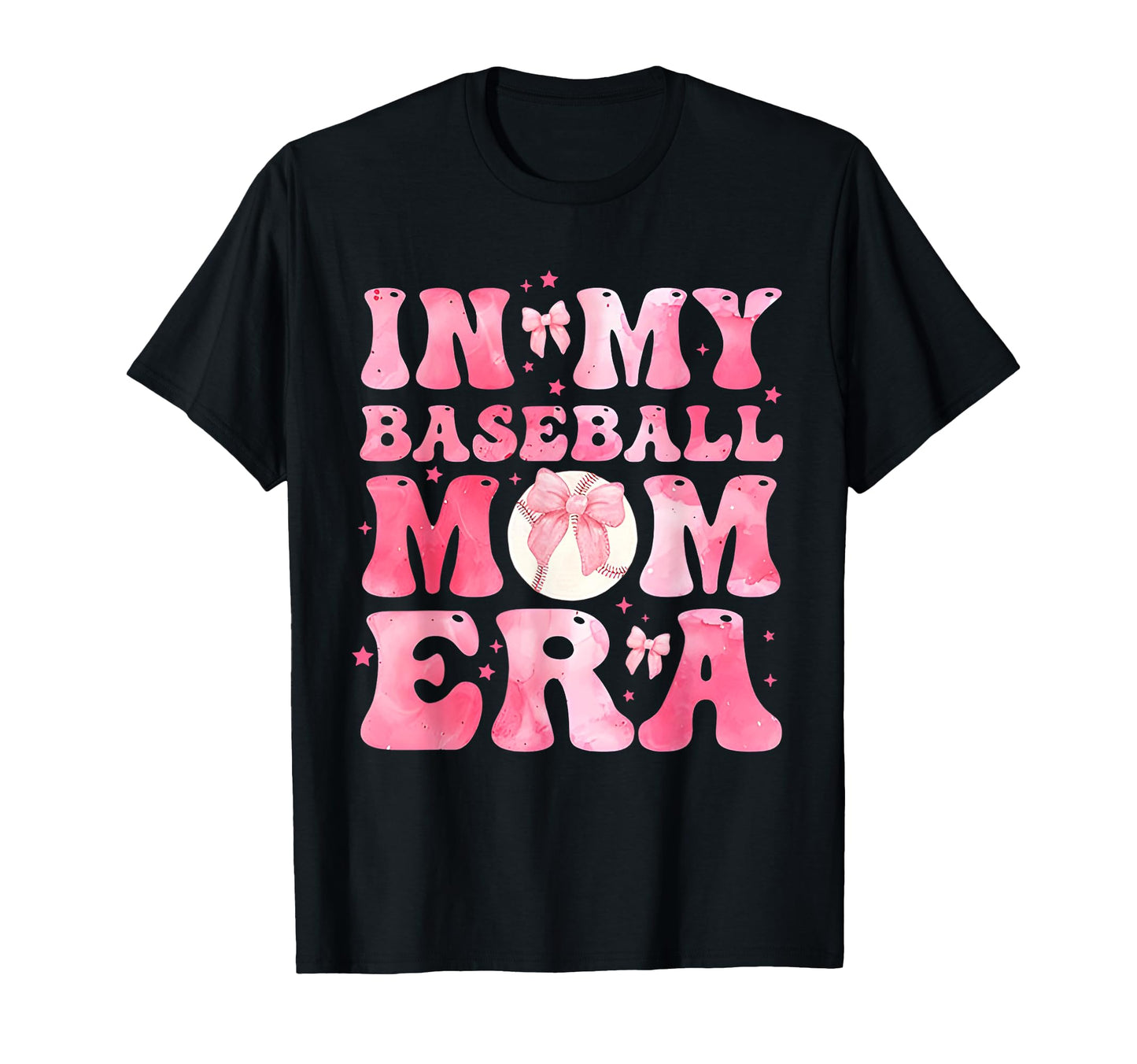 Coquette Bow My Baseball Mom Era T-Shirt - Casual Everyday Wear Unisex - T-Shirt, Sweatshirt, Hoodie