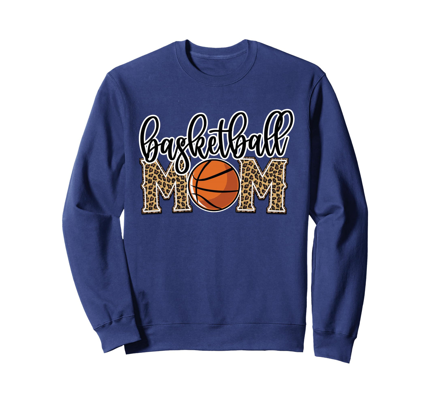 Basketball Mom Leopard Cheetah Sweatshirt - Custom Art Print for Adults - T-Shirt, Sweatshirt, Hoodie